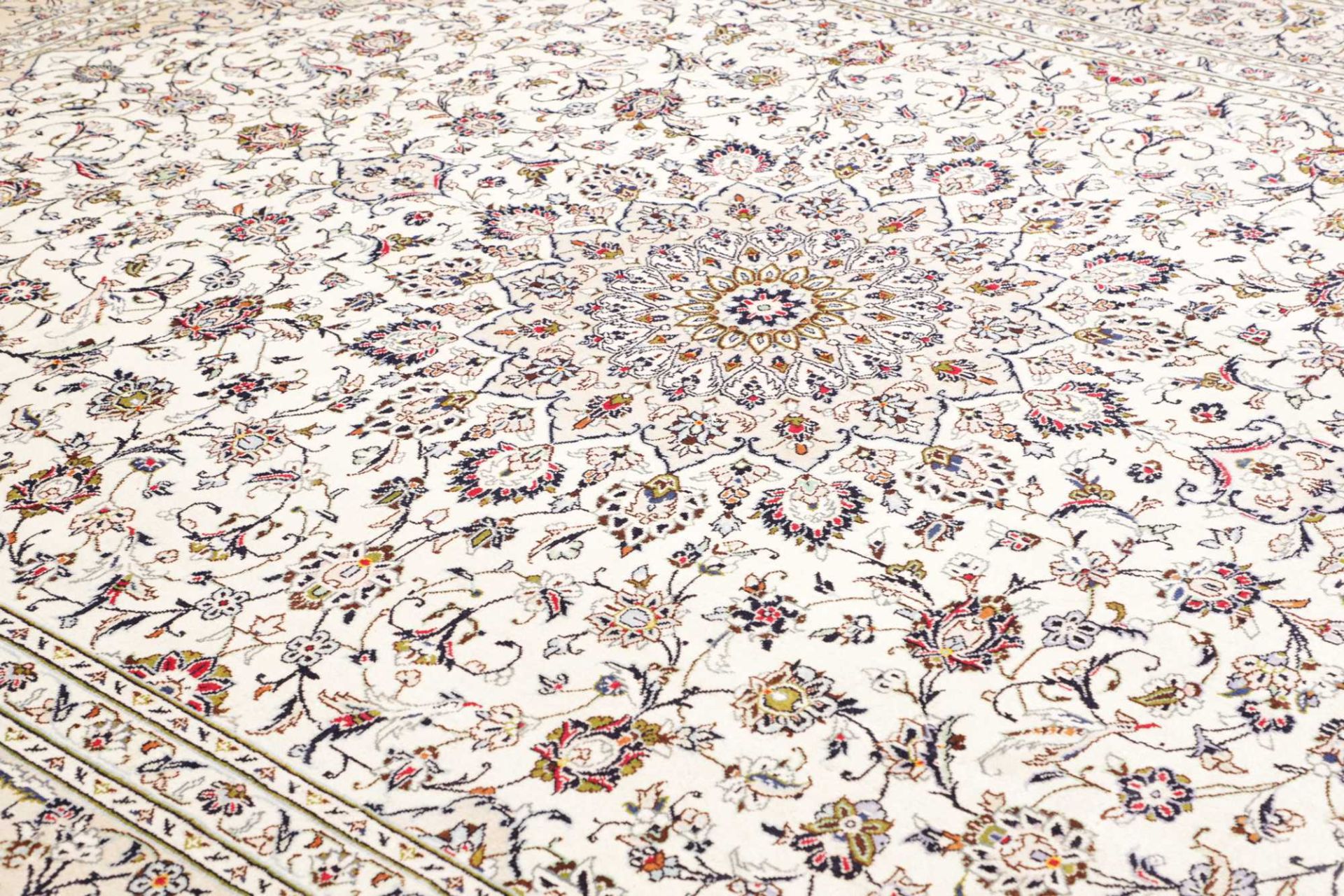 Handgeknüpfter Kashan Perserteppich 301 × 402 cm