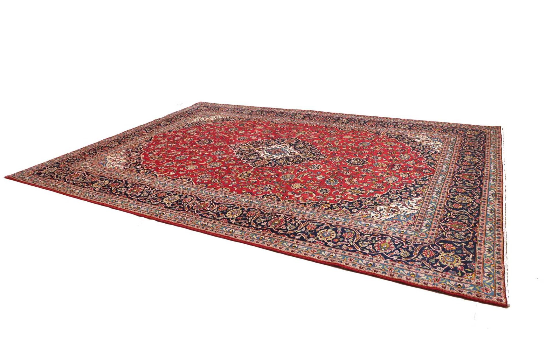 Handgeknüpfter Kashan Perserteppich 299 × 404 cm