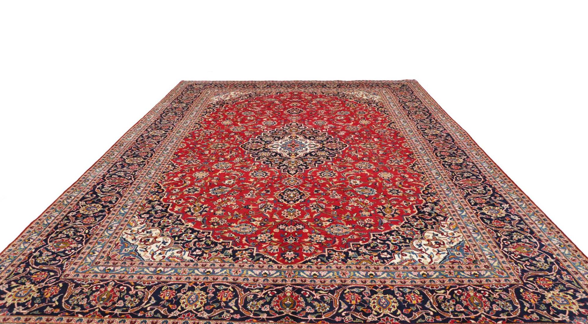 Handgeknüpfter Kashan Perserteppich 299 × 404 cm