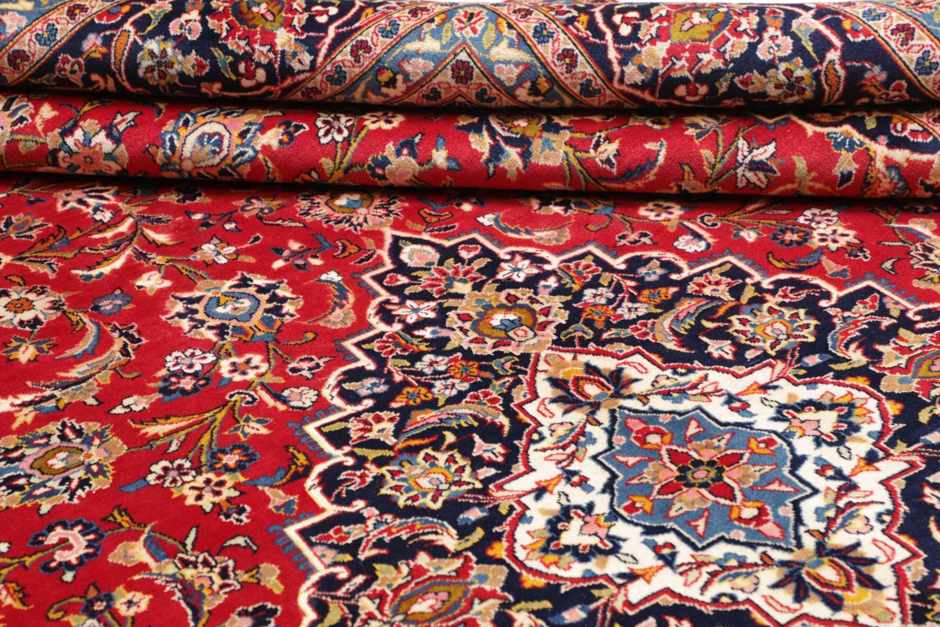 Handgeknüpfter Kashan Perserteppich 299 × 404 cm