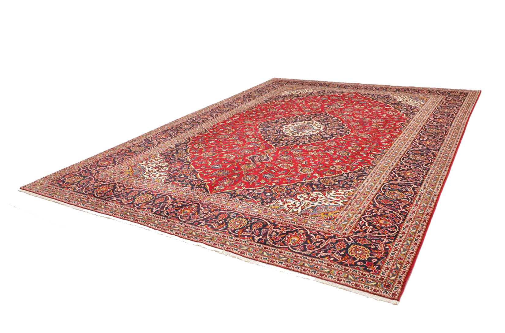 Handgeknüpfter Kashan Perserteppich 301 × 401 cm