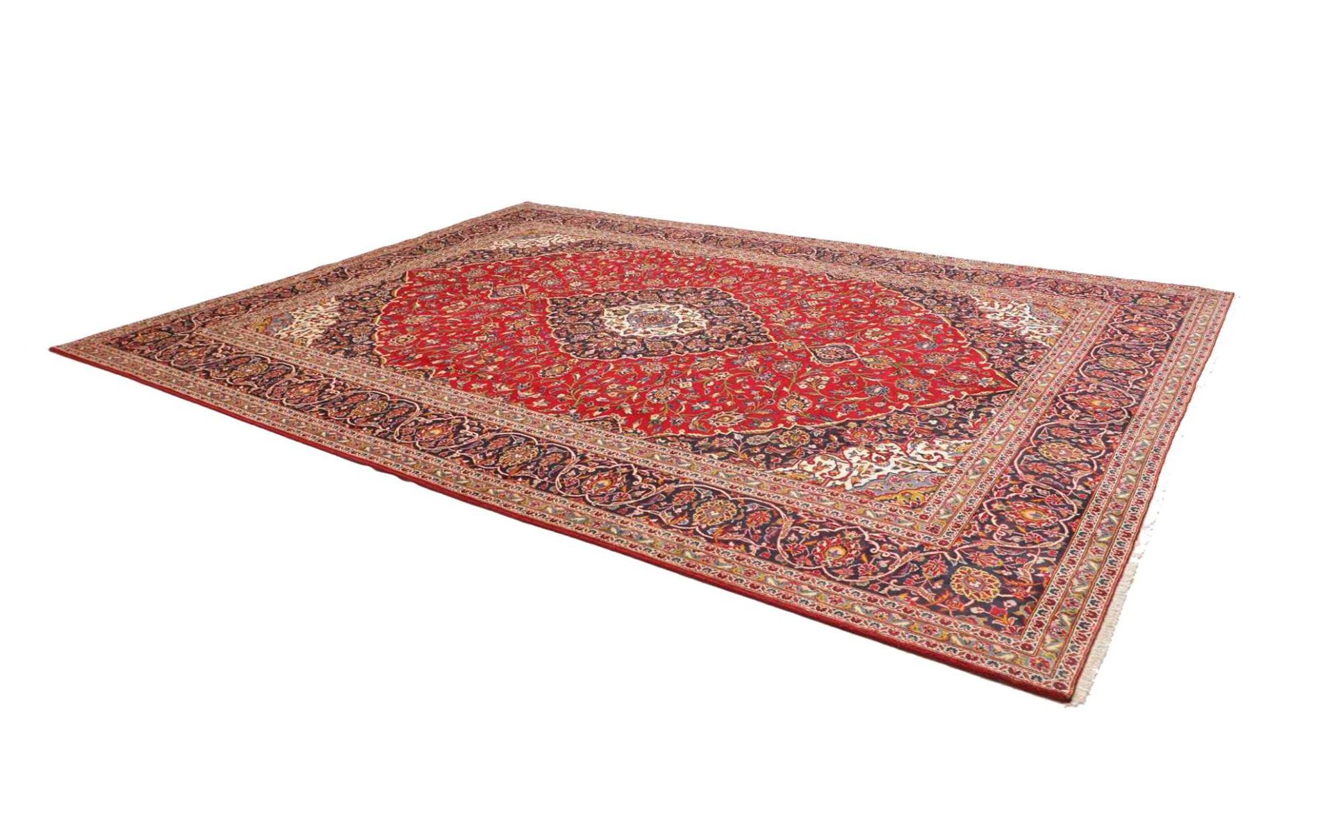 Handgeknüpfter Kashan Perserteppich 301 × 401 cm
