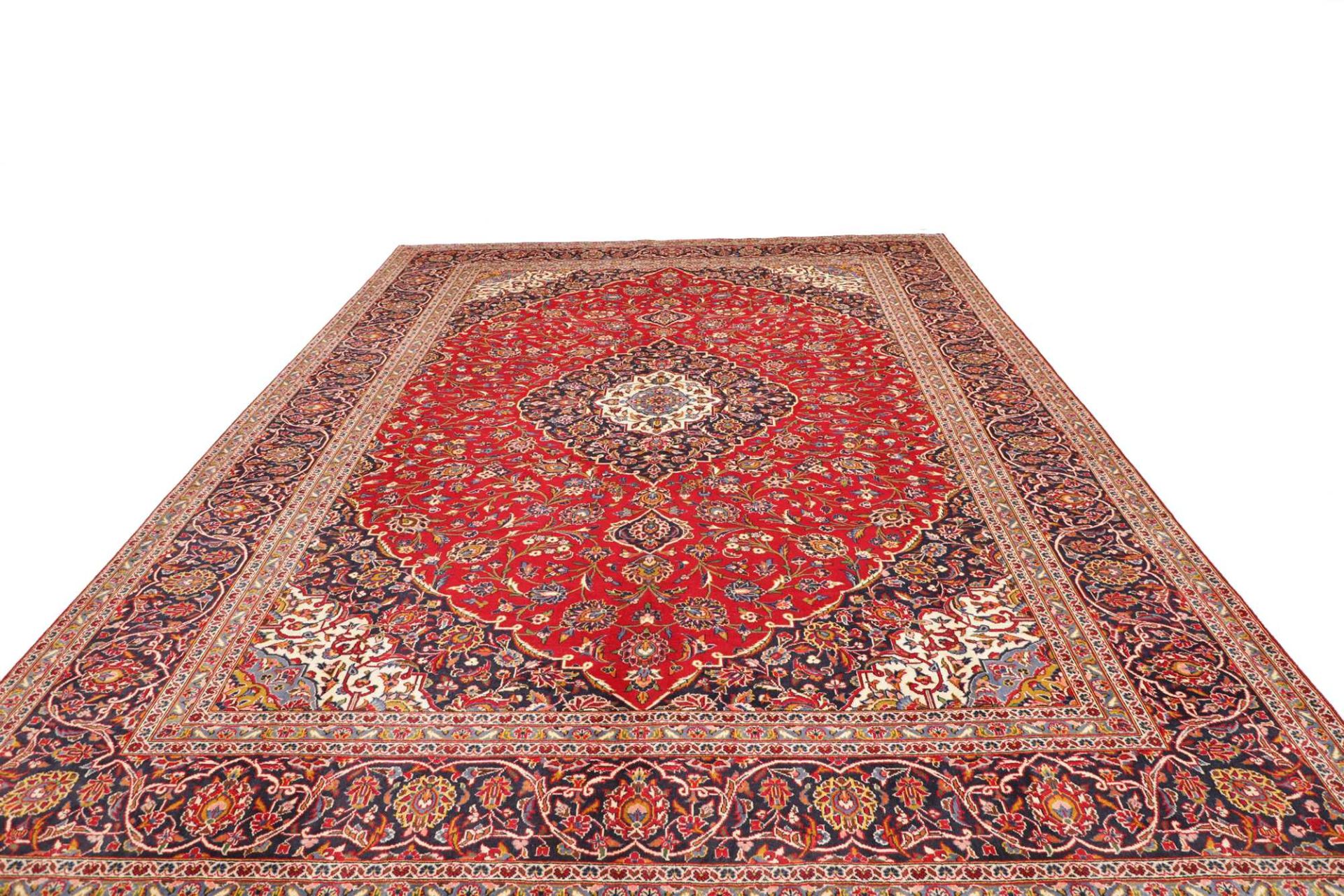 Handgeknüpfter Kashan Perserteppich 301 × 401 cm