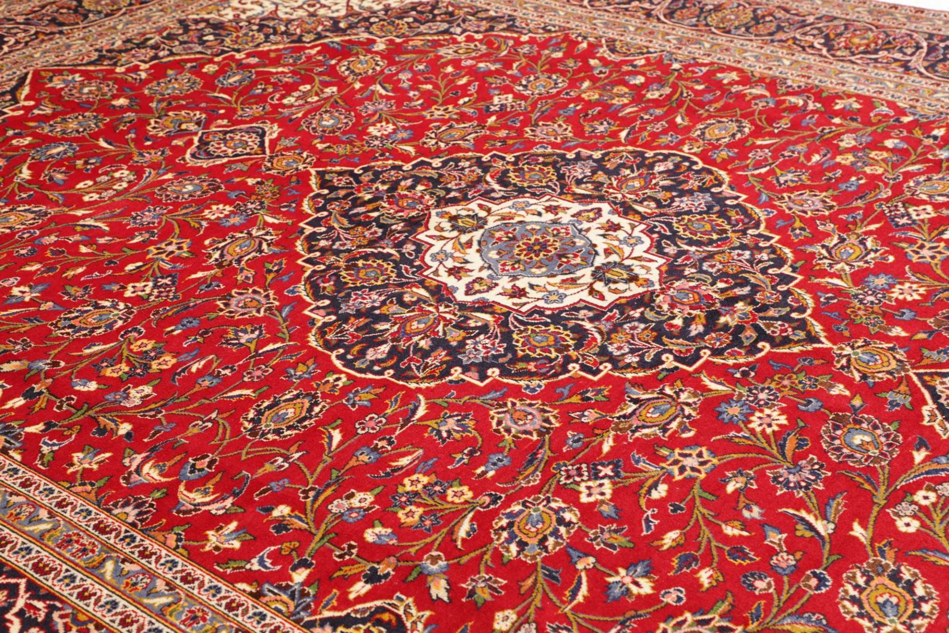 Handgeknüpfter Kashan Perserteppich 301 × 401 cm