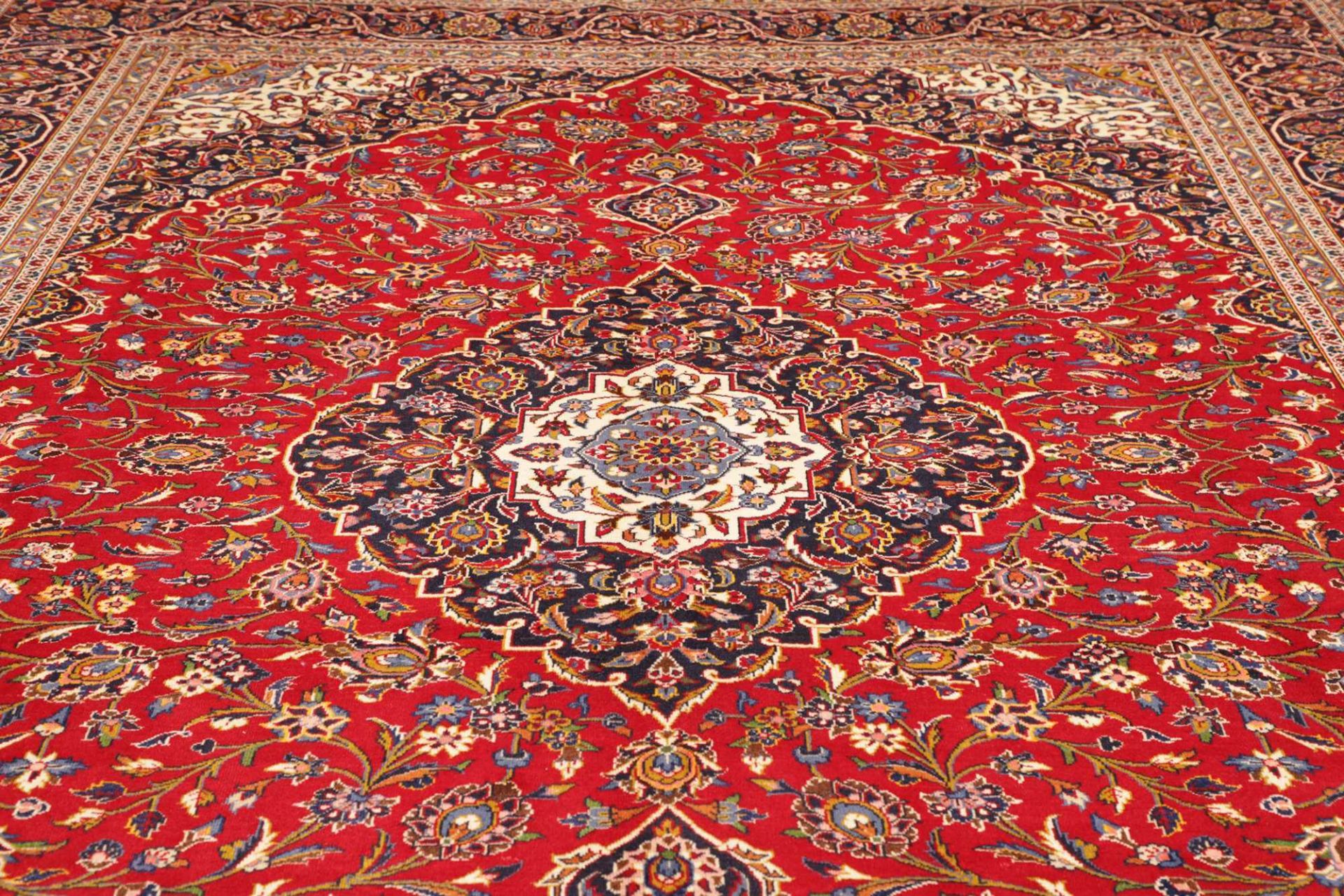 Handgeknüpfter Kashan Perserteppich 301 × 401 cm