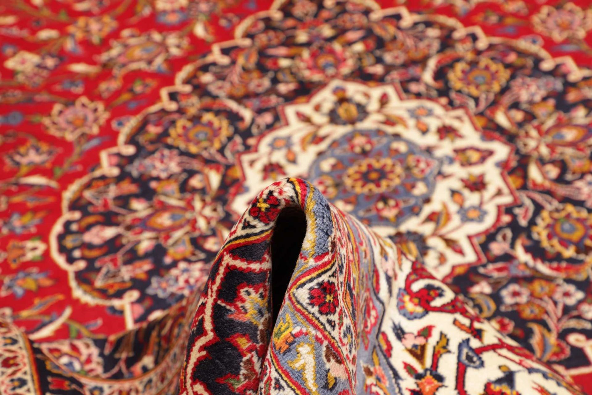 Handgeknüpfter Kashan Perserteppich 301 × 401 cm