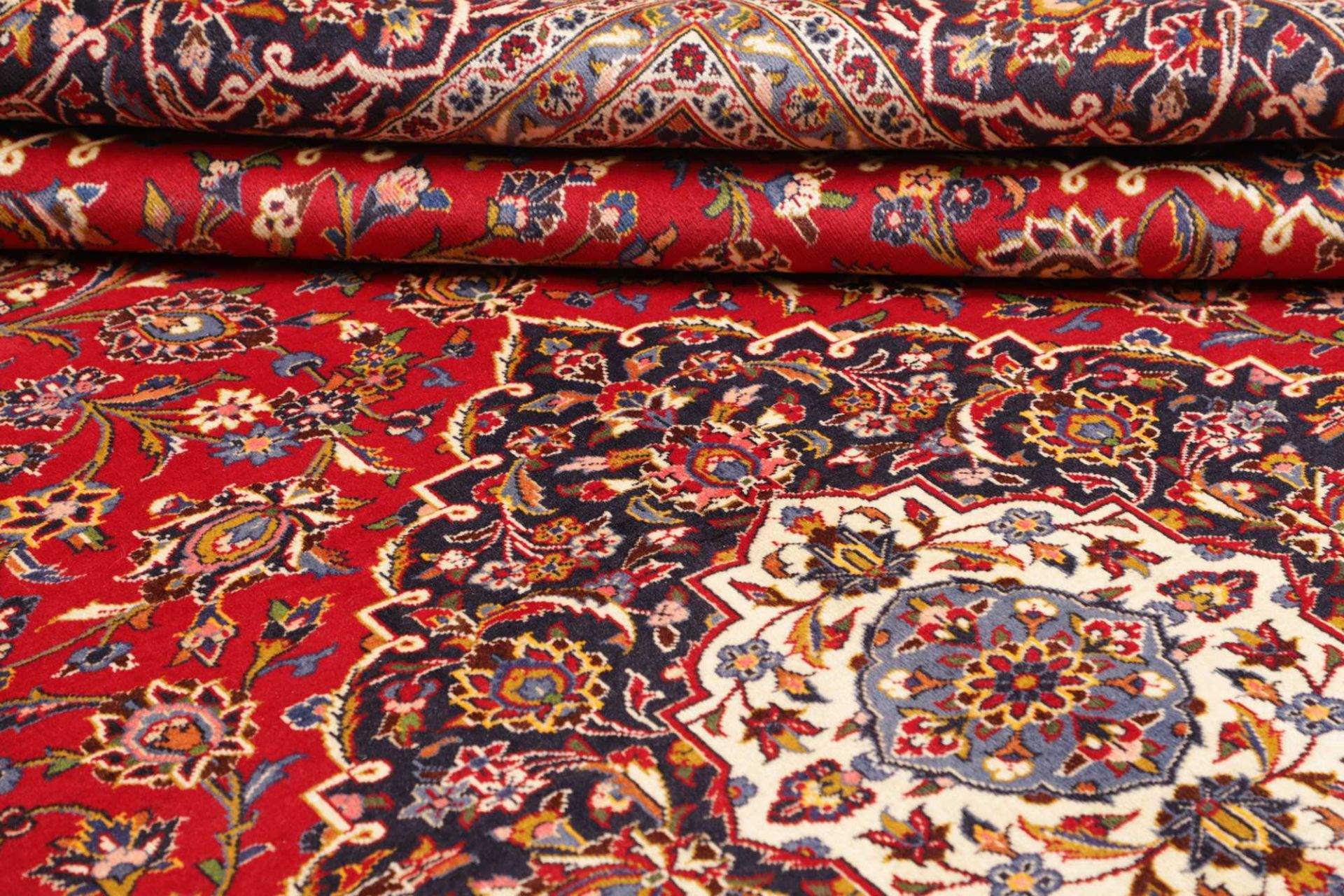 Handgeknüpfter Kashan Perserteppich 301 × 401 cm