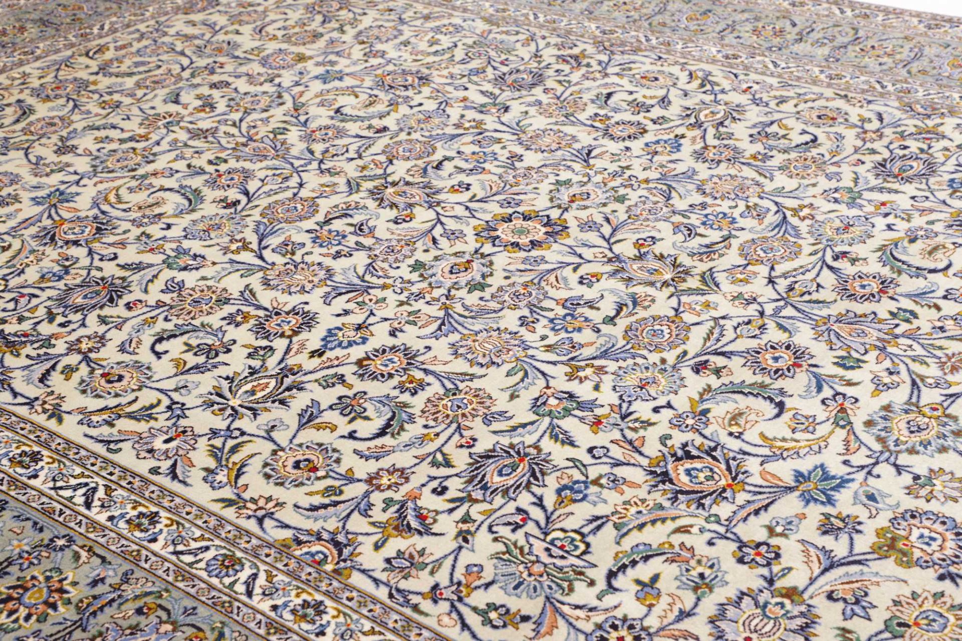 Kashan Perserteppich 296 × 407 cm aus Wolle, handgeknüpft