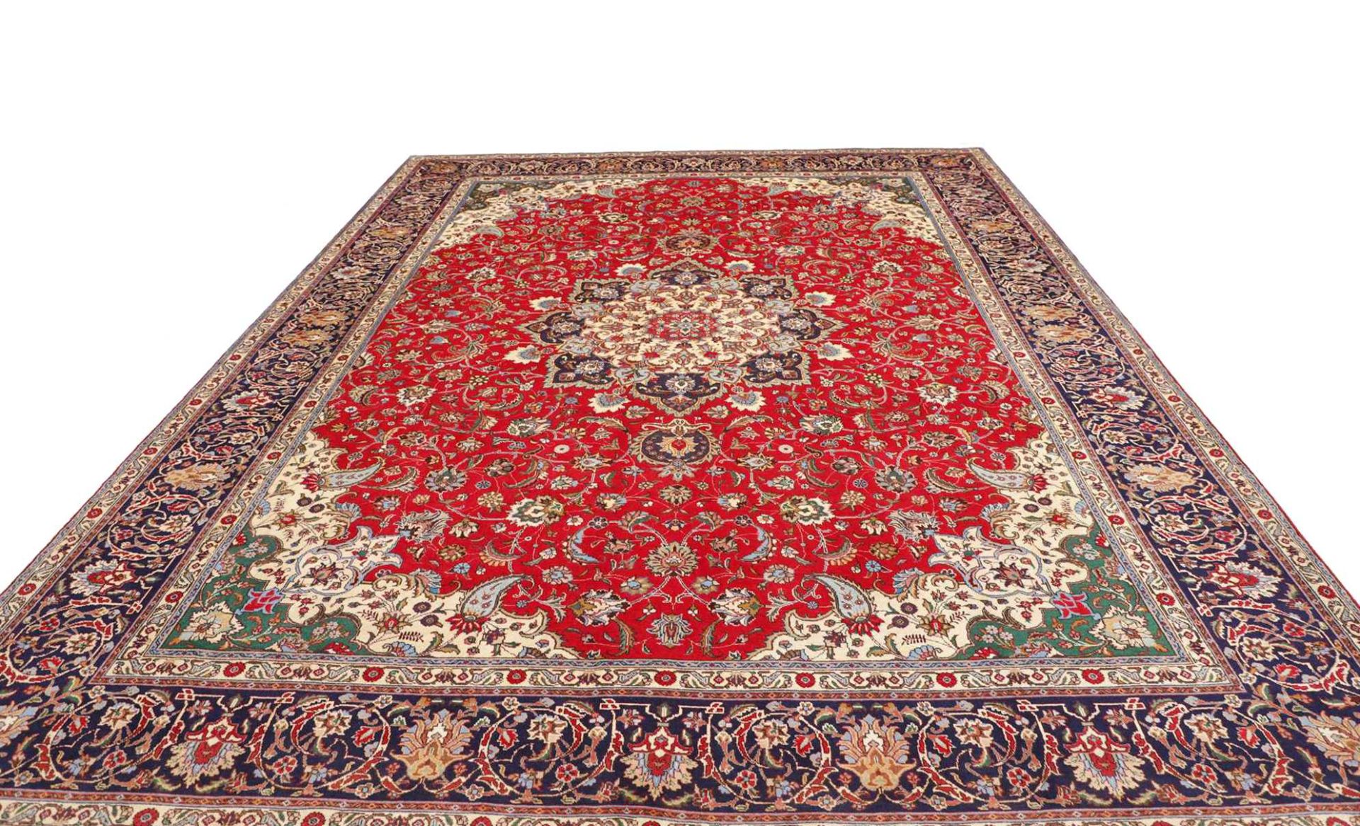 Handgeknüpfter Täbriz Perserteppich, 306 × 394 cm, Wolle