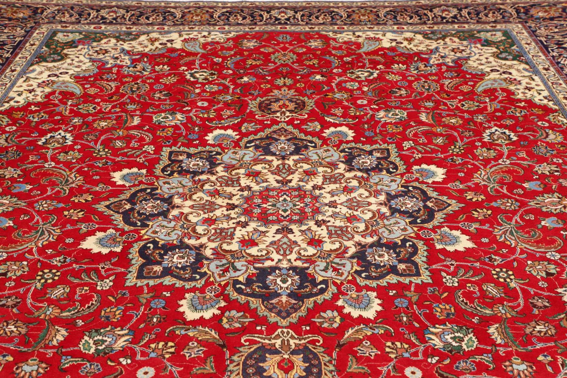 Handgeknüpfter Täbriz Perserteppich, 306 × 394 cm, Wolle