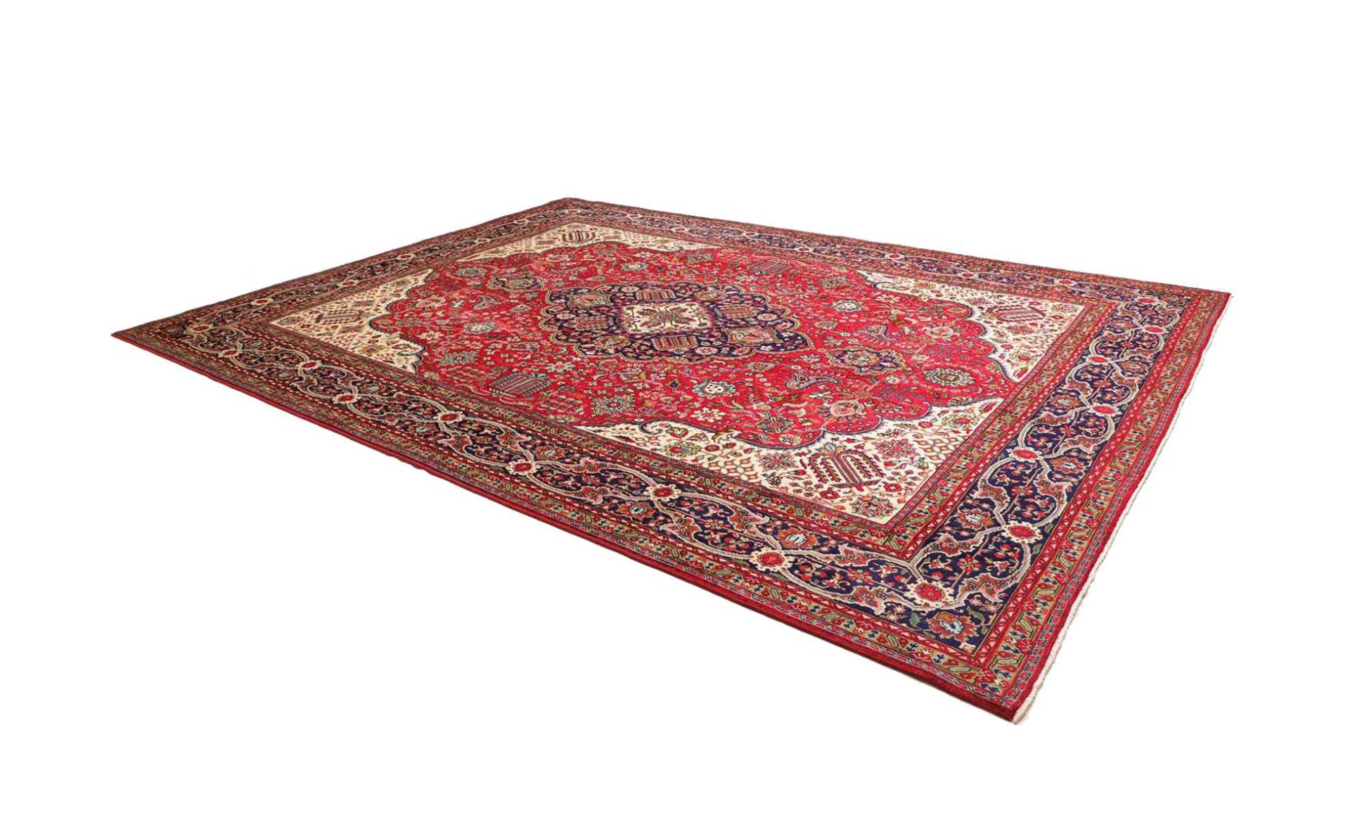 Täbriz Perserteppich 301 × 399 cm aus Wolle, handgeknüpft
