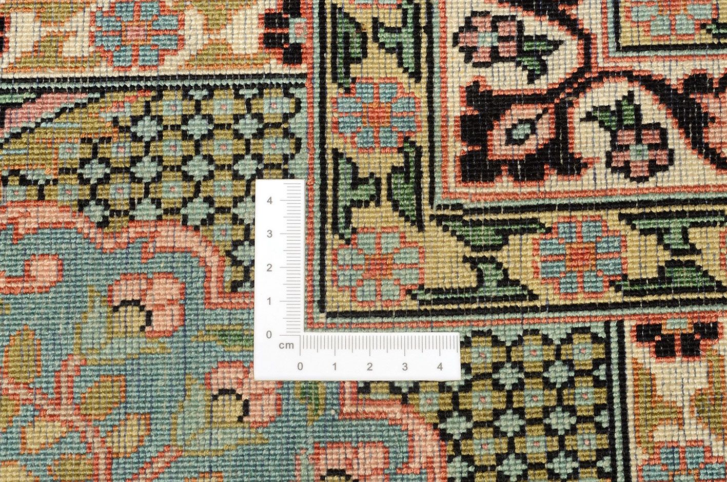 Handgeknüpfter Kashmir Orientteppich, 355 × 545 cm, Seide
