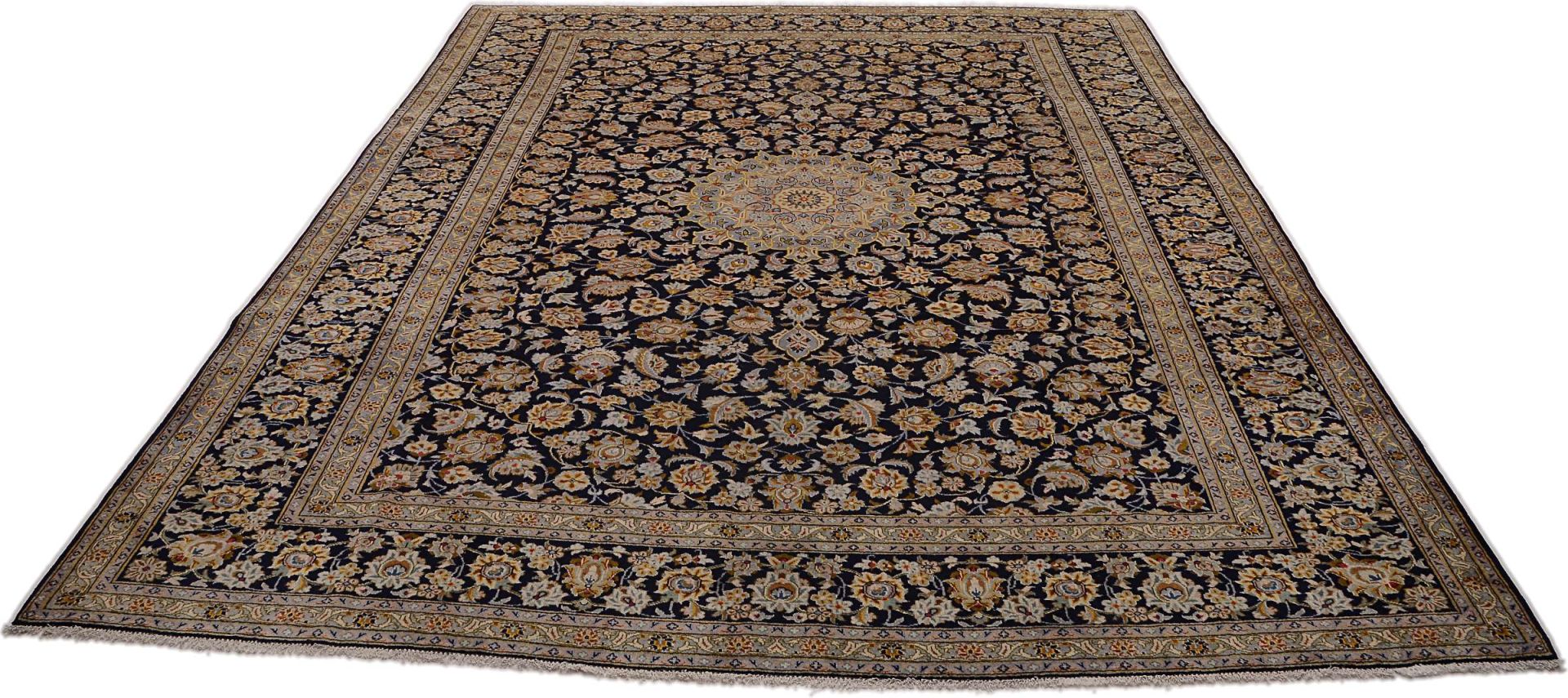 Kashan Perserteppich 304 × 398 cm aus Wolle, handgeknüpft