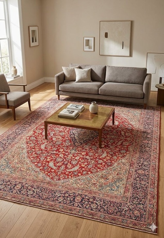 Kerman Perserteppich 419 × 319 cm aus Wolle, handgeknüpft