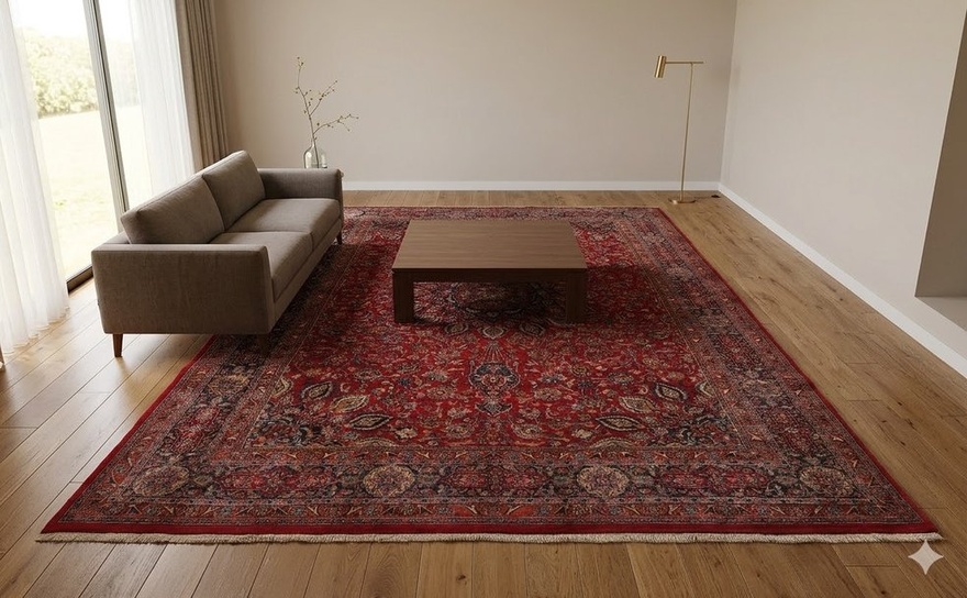 Mashhad Perserteppich 480 × 338 cm aus Wolle, handgeknüpft
