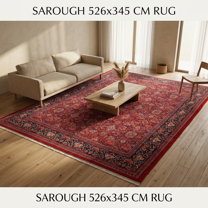 Sarough Perserteppich 526 × 345 cm aus Wolle, handgeknüpft