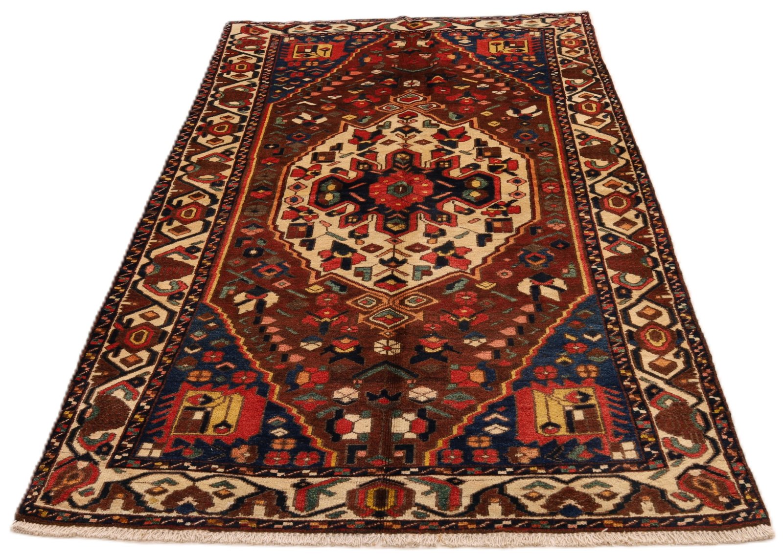 Antiker Bakhtiari Perserteppich, 262 × 151 cm, Wolle