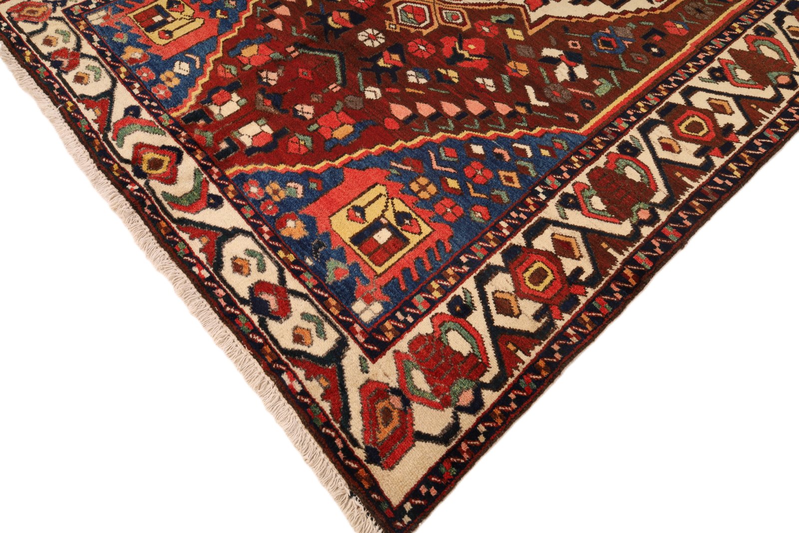 Antiker Bakhtiari Perserteppich, 262 × 151 cm, Wolle