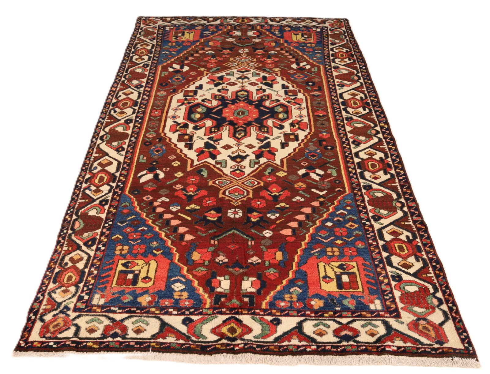 Antiker Bakhtiari Perserteppich, 262 × 151 cm, Wolle