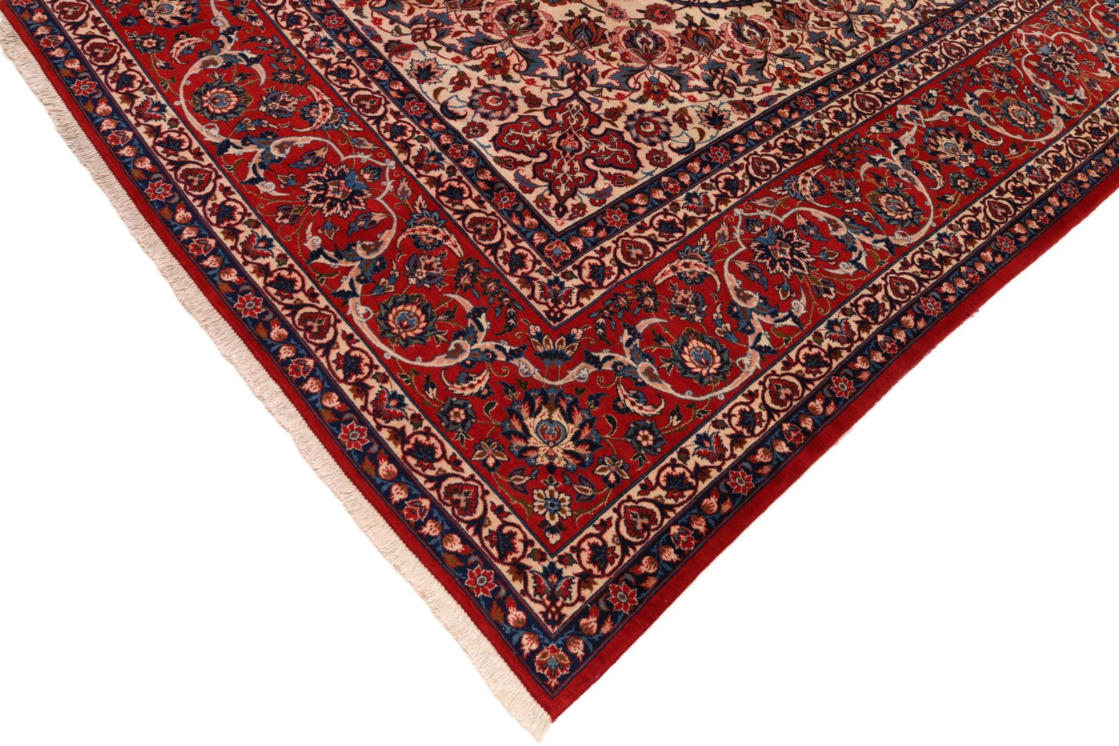 Isfahan Perserteppich antik, 454 × 296 cm, Wolle