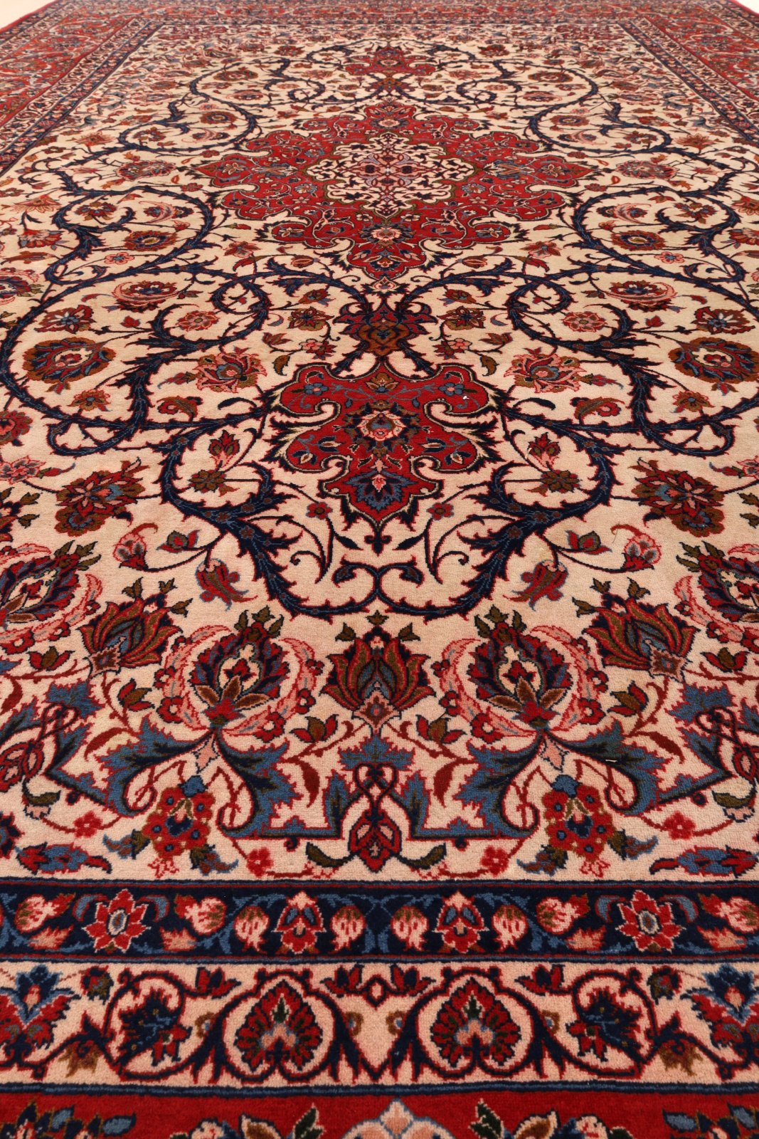 Isfahan Perserteppich antik, 454 × 296 cm, Wolle