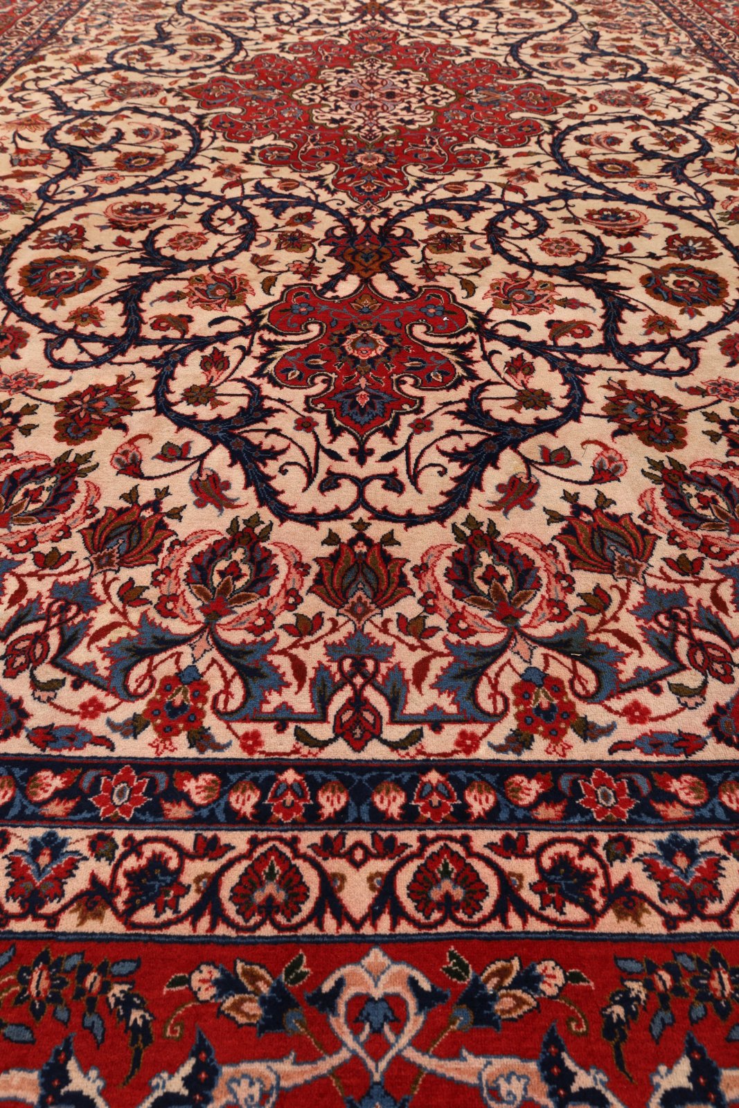 Isfahan Perserteppich antik, 454 × 296 cm, Wolle