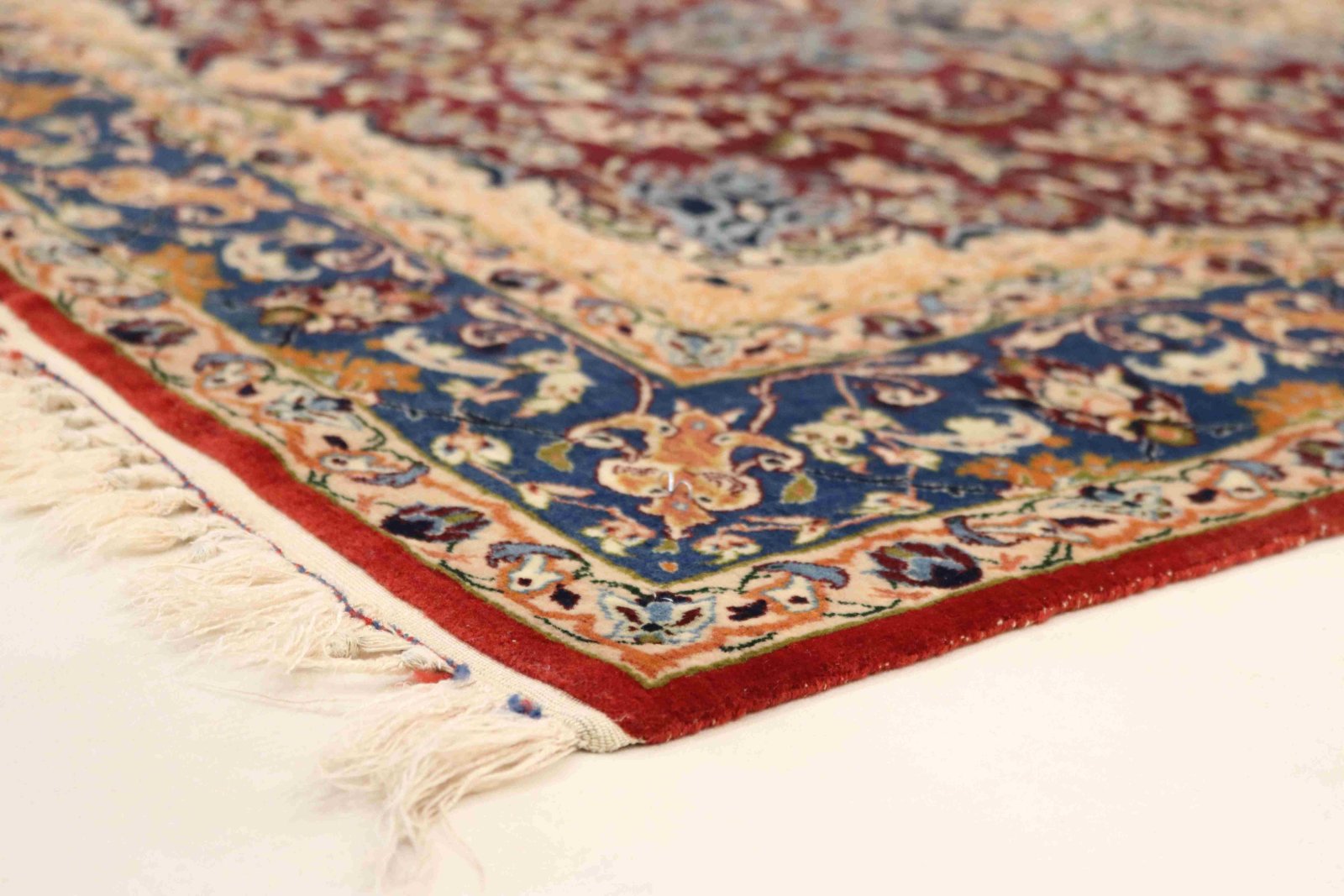 perserteppich-isfahan-171-x-110-cm-wolle-seide-handgeknuepft-5 Handgeknüpfter Isfahan Perserteppich, 171 × 110 cm, Wolle & Seide