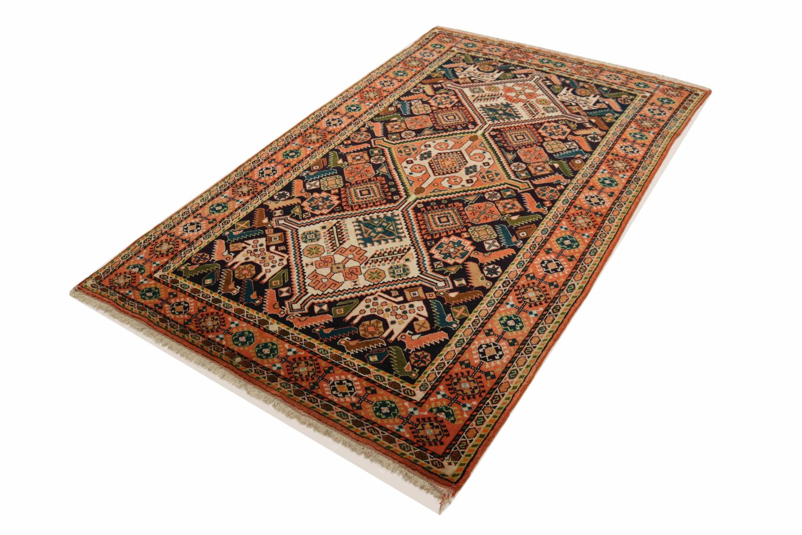 Orientteppich antik, 208 × 123 cm, Wolle