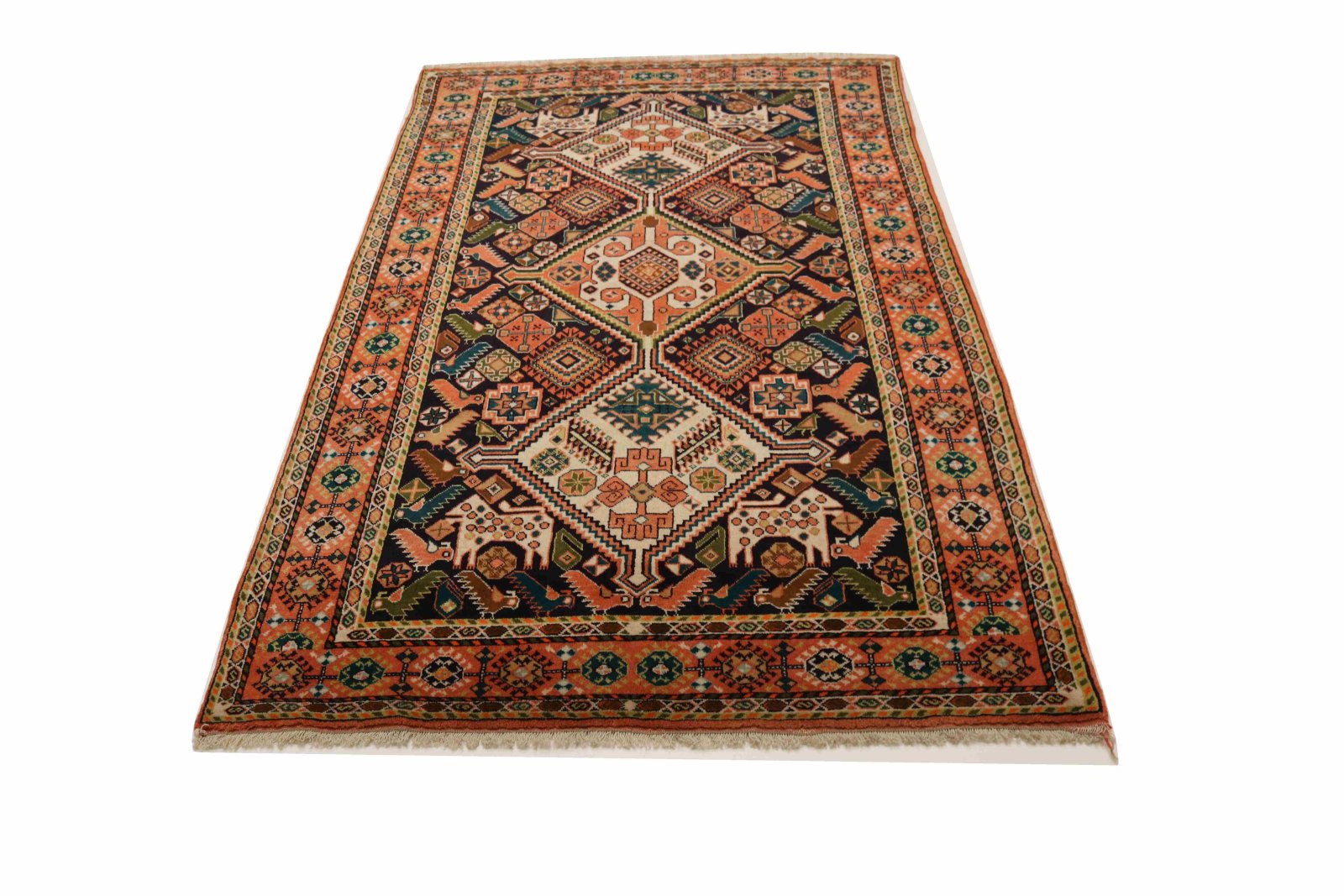 Orientteppich antik, 208 × 123 cm, Wolle
