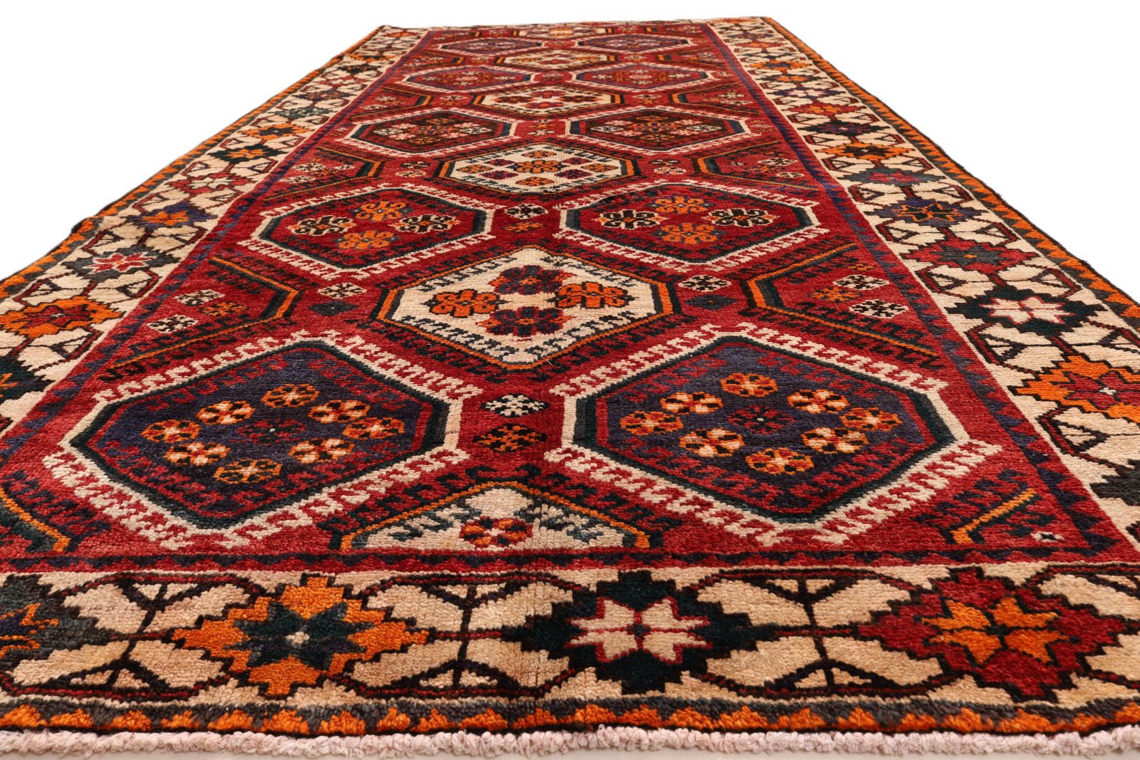 Handgeknüpfter Bakhtiari Perserteppich, 298 × 152 cm, Wolle