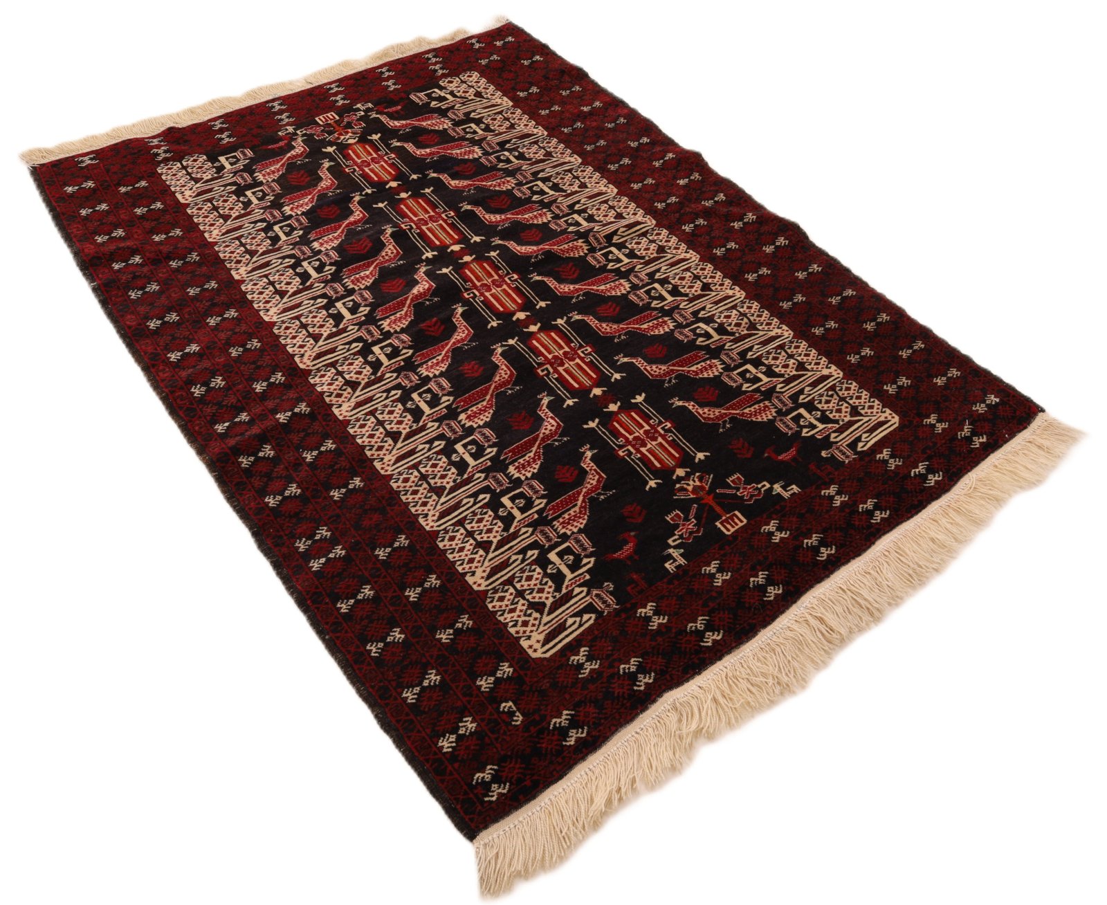 Baluch Perserteppich 140 × 104 cm aus Wolle, handgeknüpft