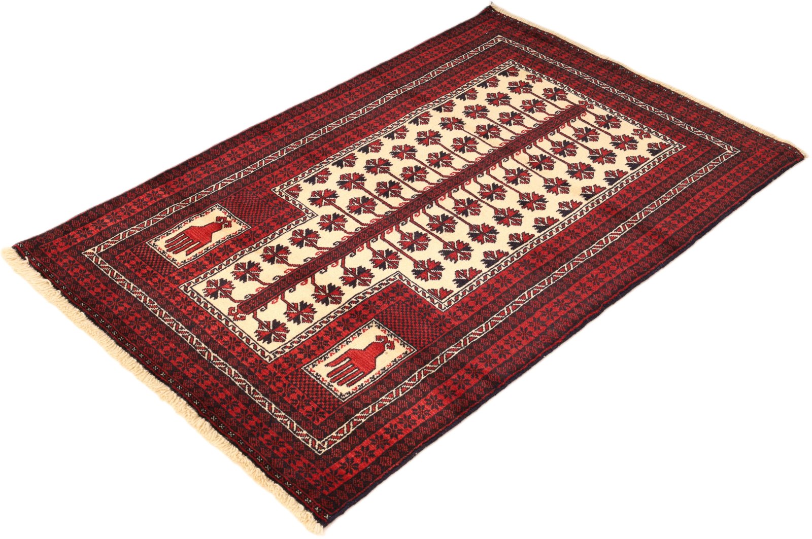 Handgeknüpfter Baluch Perserteppich, 148 × 97 cm, Wolle