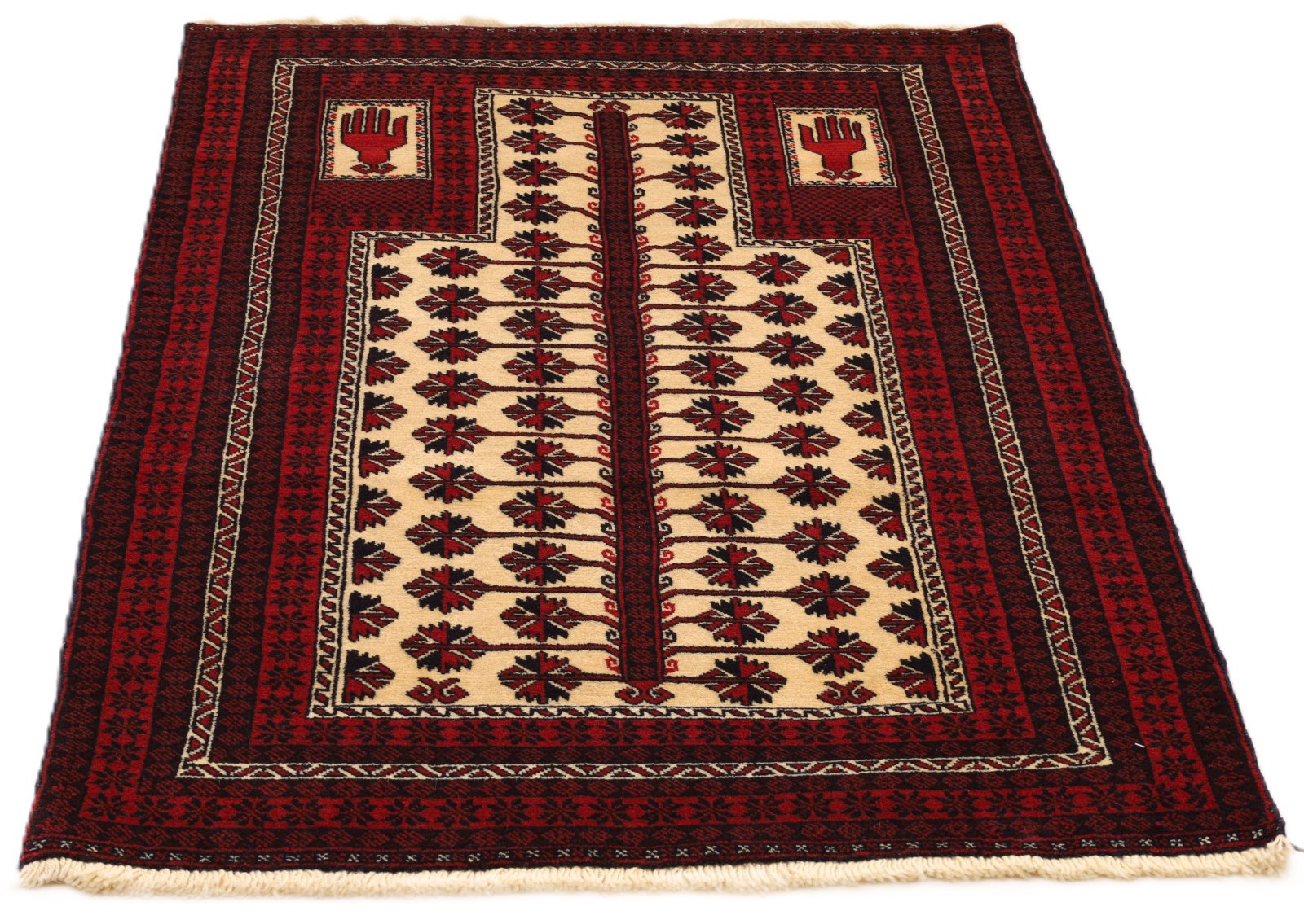 Handgeknüpfter Baluch Perserteppich, 148 × 97 cm, Wolle
