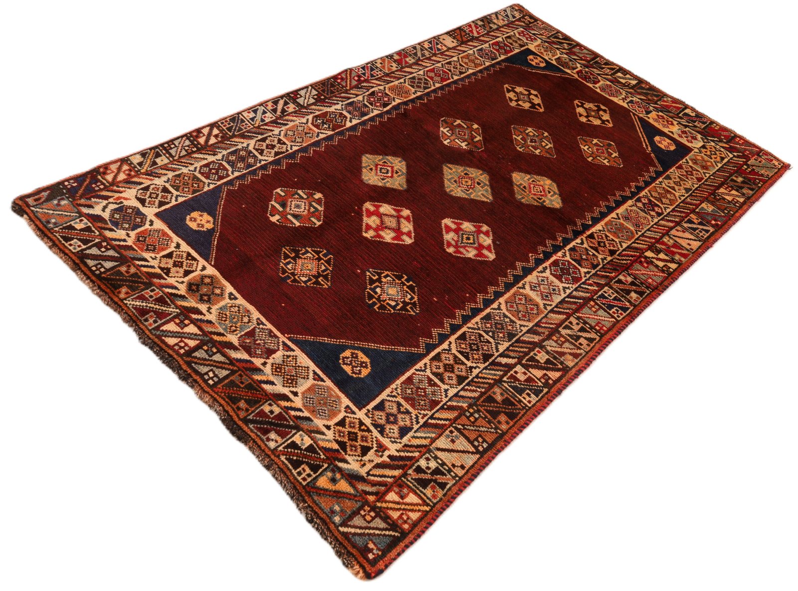 Handgeknüpfter Qashqai Perserteppich 200 × 122 cm