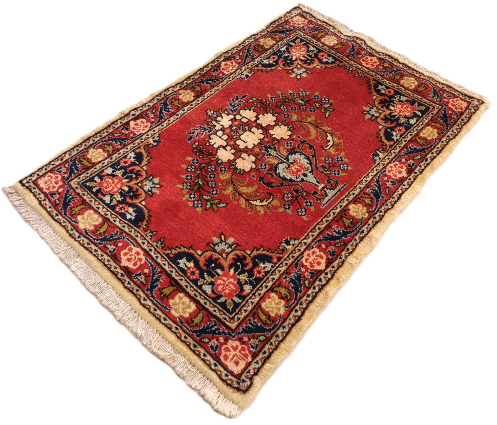 Hamadan Perserteppich 106 × 79 cm aus Wolle, handgeknüpft