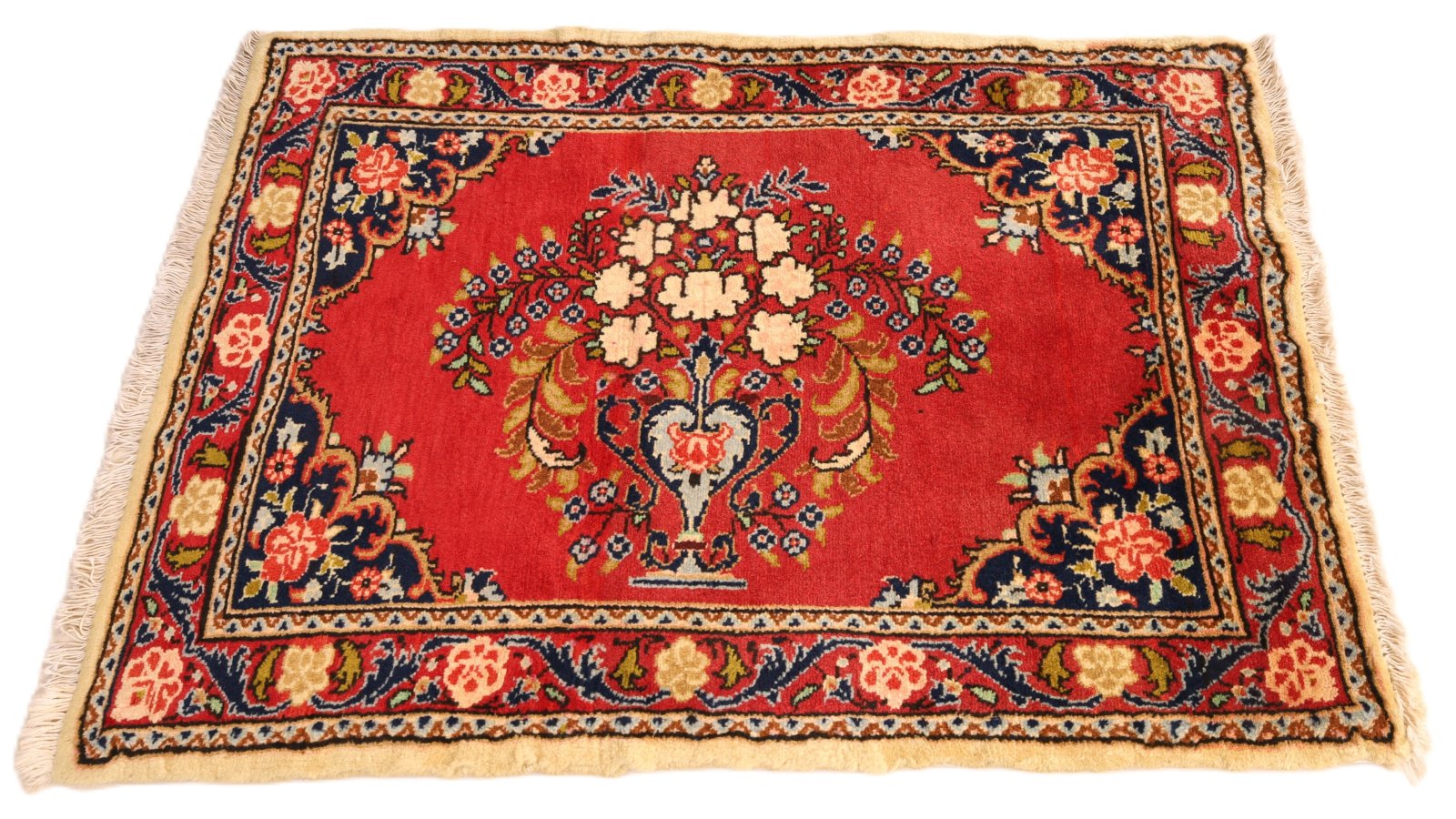 Hamadan Perserteppich 106 × 79 cm aus Wolle, handgeknüpft