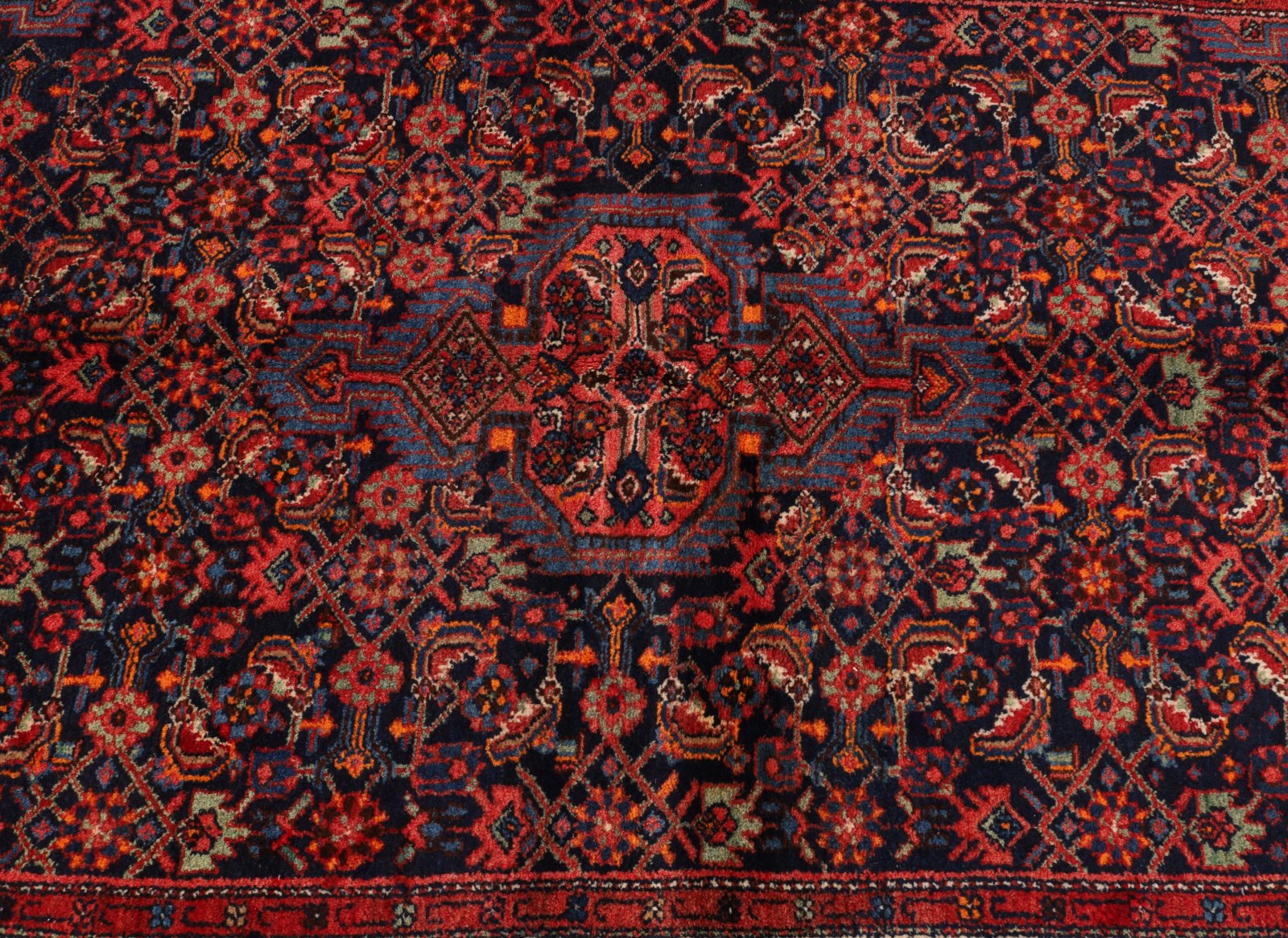 Hamadan Perserteppich 220 × 135 cm aus Wolle, handgeknüpft