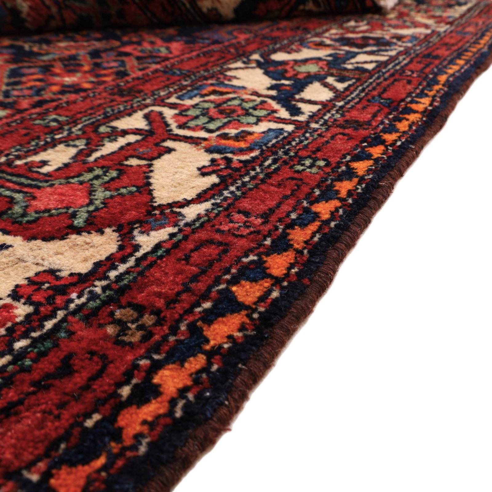 Hamadan Perserteppich 220 × 135 cm aus Wolle, handgeknüpft