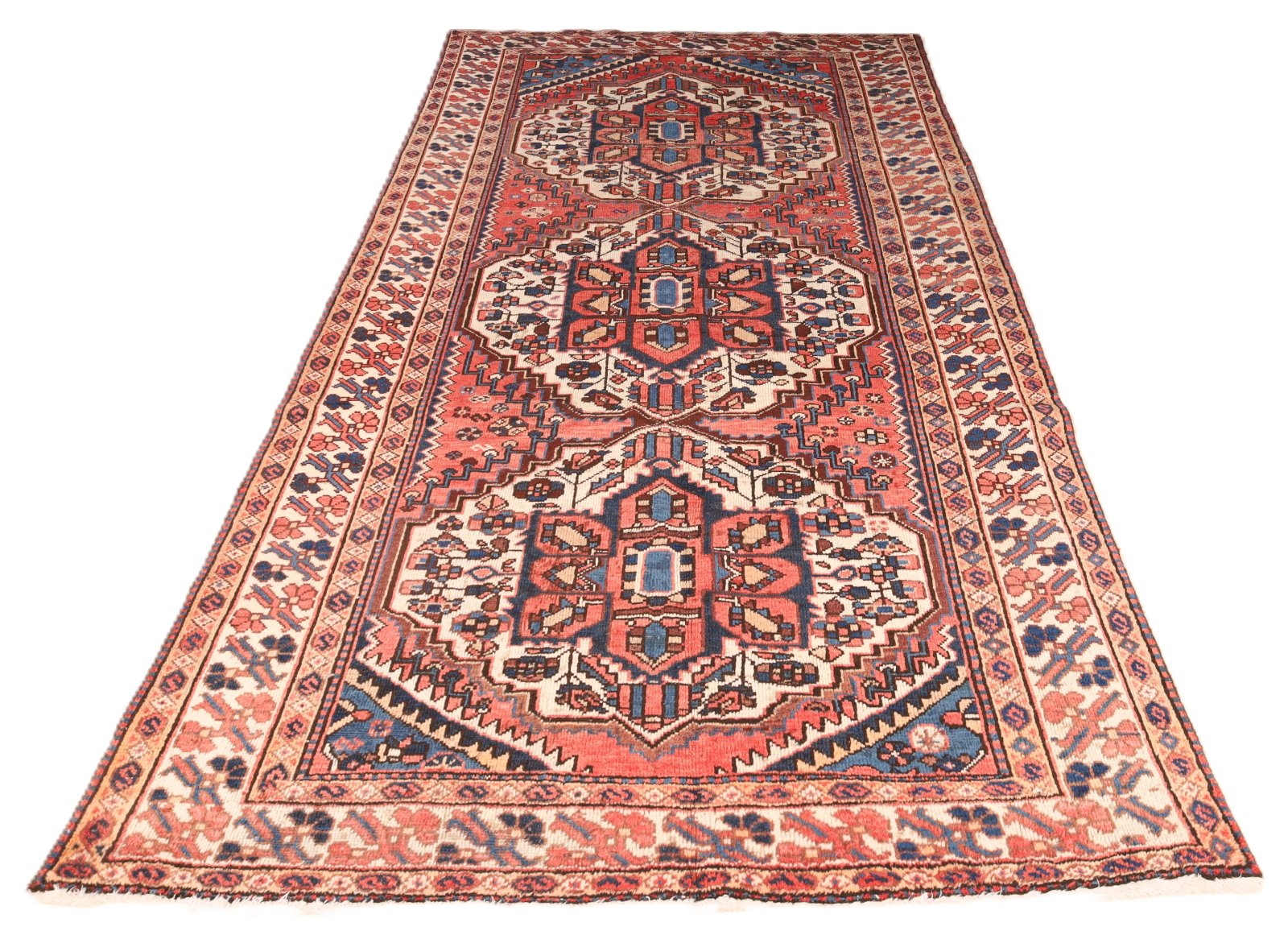 Handgeknüpfter Hamadan Perserteppich, 311 × 157 cm, Wolle