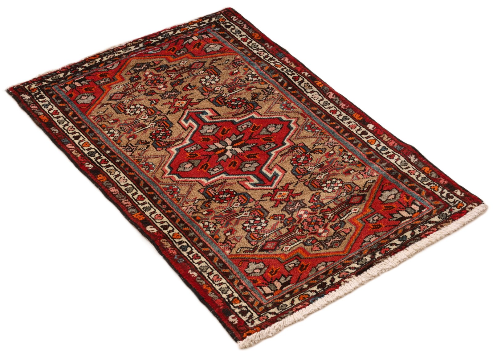 Handgeknüpfter Hamadan Perserteppich 95 × 63 cm