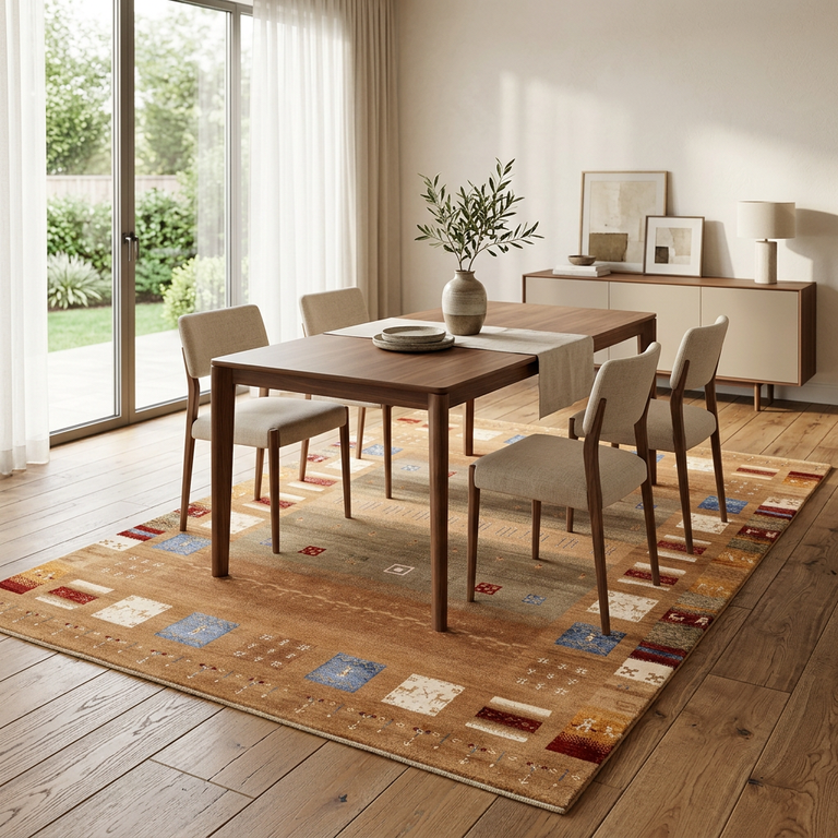 orientteppich-indien-238-x-175-cm-wolle-handgeknuepft-8 Handgeknüpfter Loribaft Orientteppich, 238 × 175 cm, Wolle