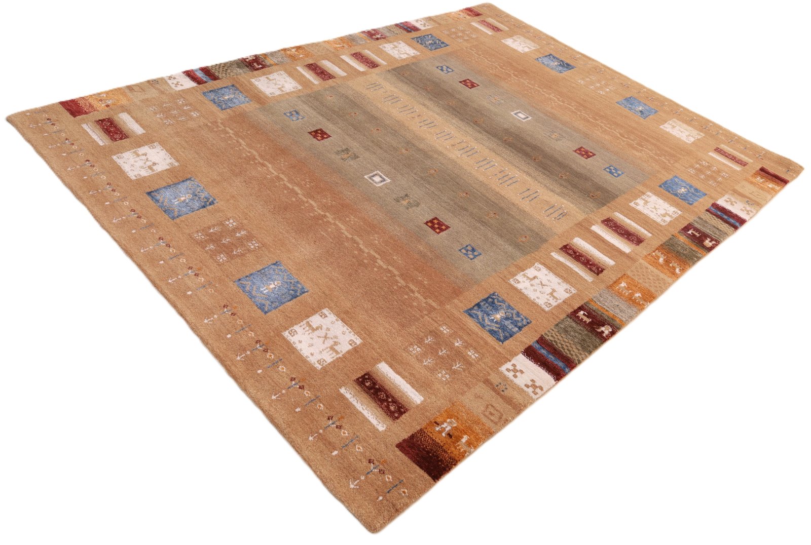 orientteppich-indien-238-x-175-cm-wolle-handgeknuepft-13 Handgeknüpfter Loribaft Orientteppich, 238 × 175 cm, Wolle