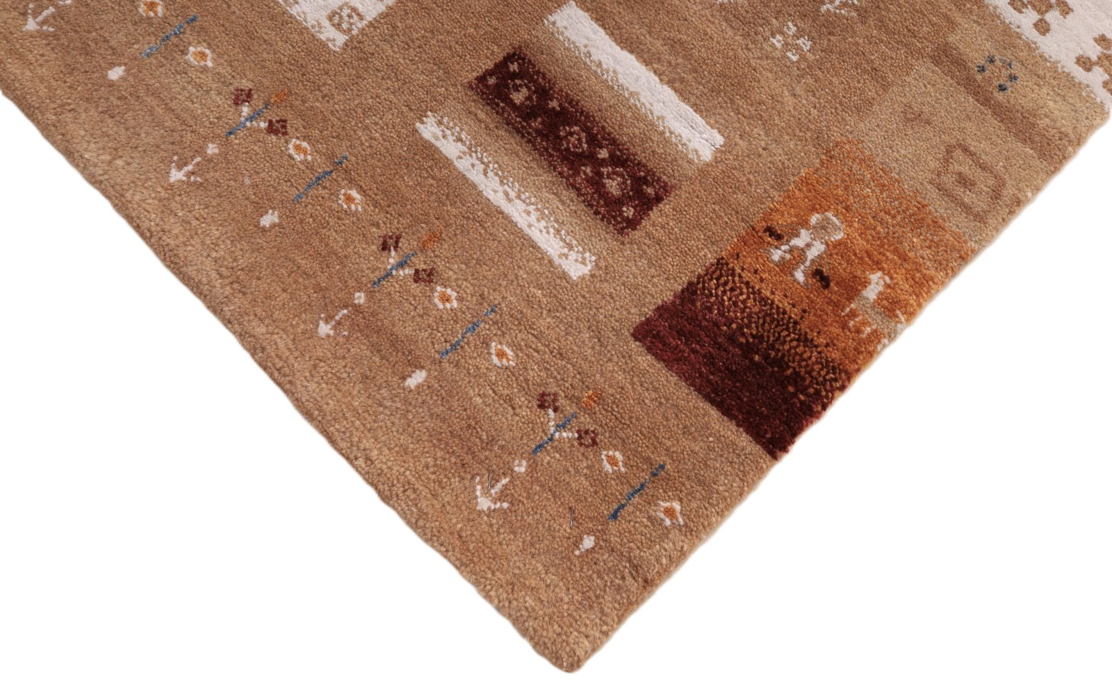 indischer-orientteppich-305-x-204-cm-wolle-handgeknuepft-8 Loribaft Orientteppich 305 × 204 cm aus Wolle, handgeknüpft