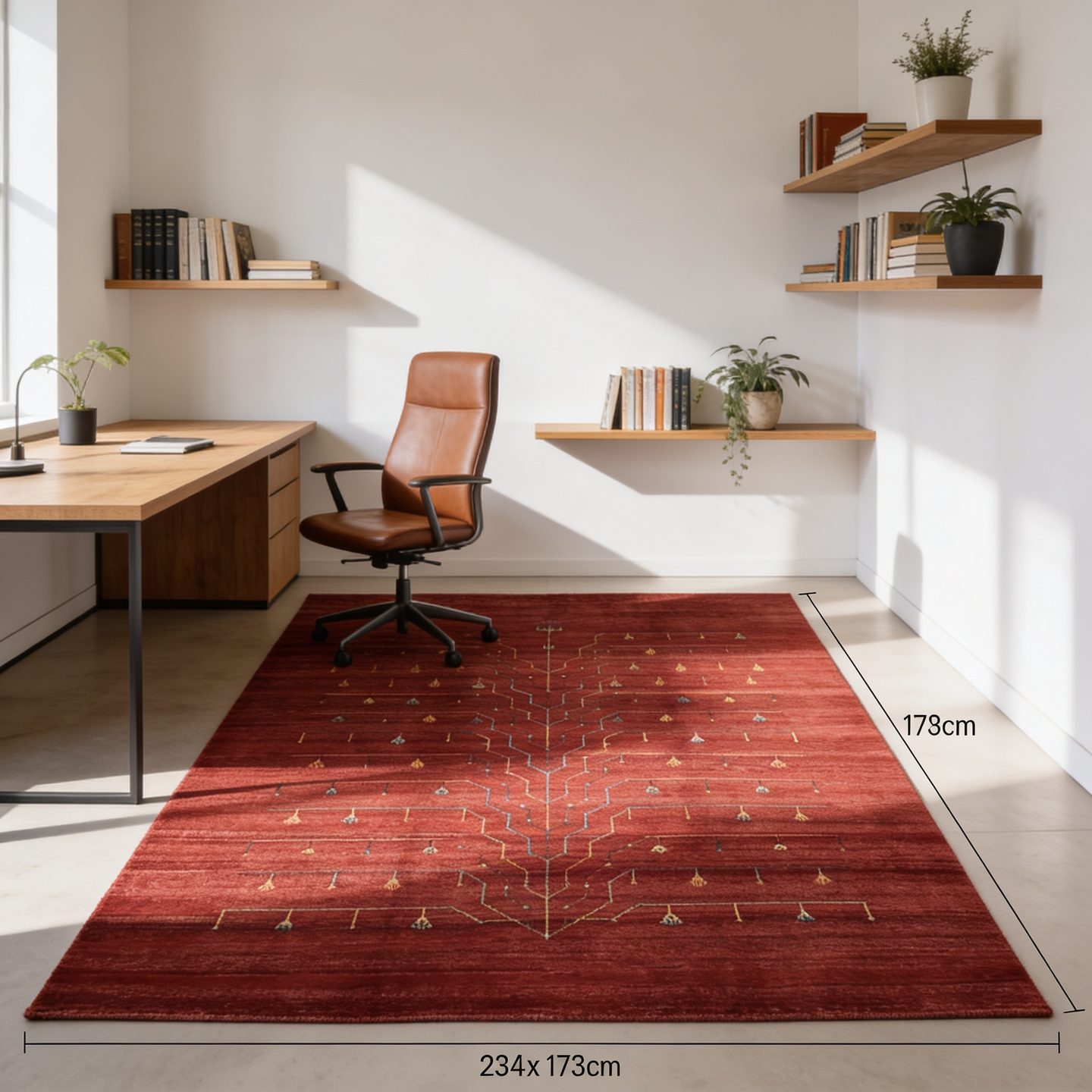 orientteppich-234-x-173-cm-wolle-bambusseide-handgeknuepft-11 Handgeknüpfter Orientteppich, 234 × 173 cm, Wolle