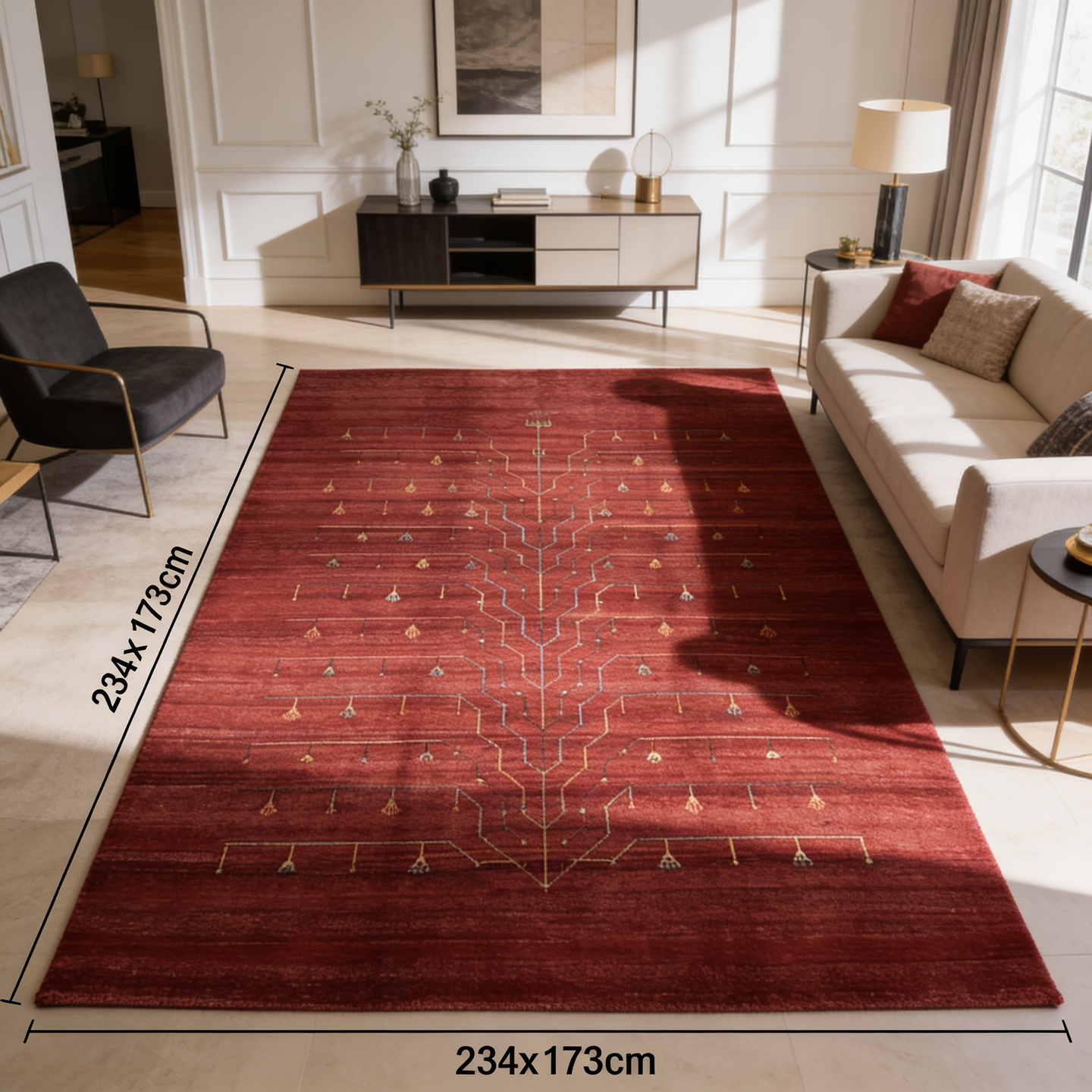orientteppich-234-x-173-cm-wolle-bambusseide-handgeknuepft-14 Handgeknüpfter Orientteppich, 234 × 173 cm, Wolle