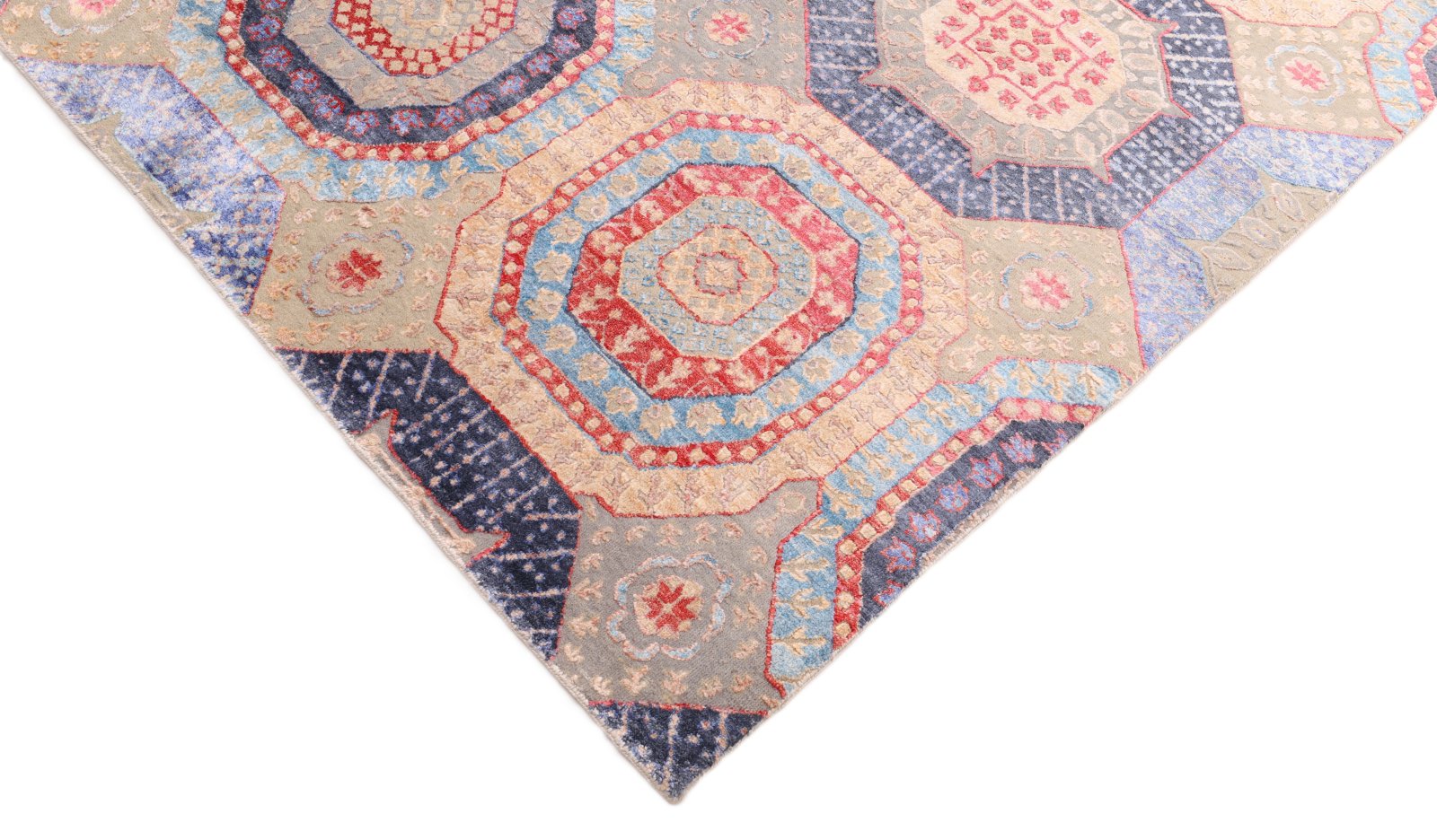 orientteppich-298-x-200-cm-wolle-handgeknuepft-rot-orange-7 Handgeknüpfter Orientteppich 298 × 200 cm