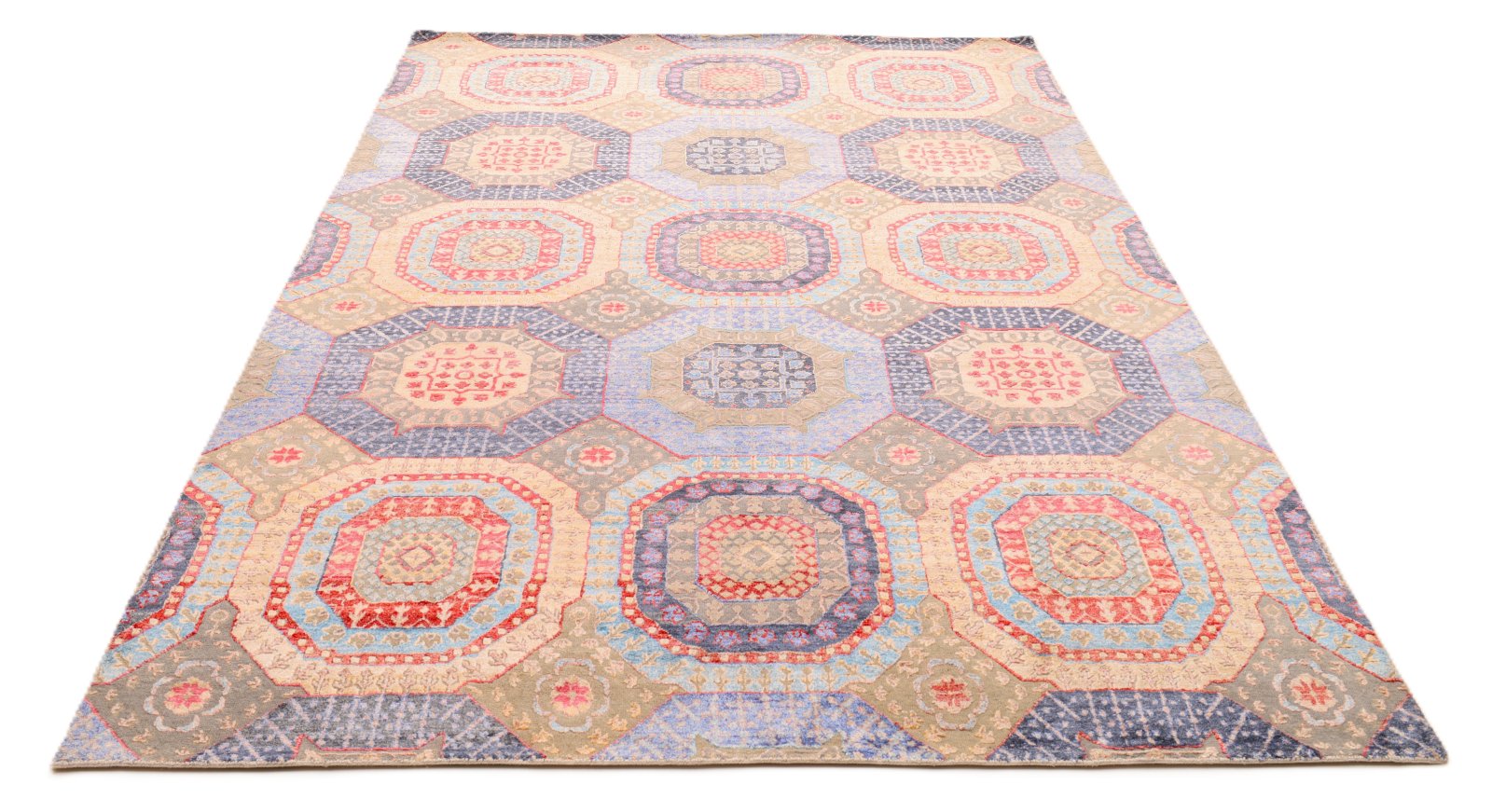 orientteppich-298-x-200-cm-wolle-handgeknuepft-rot-orange-8 Handgeknüpfter Orientteppich 298 × 200 cm