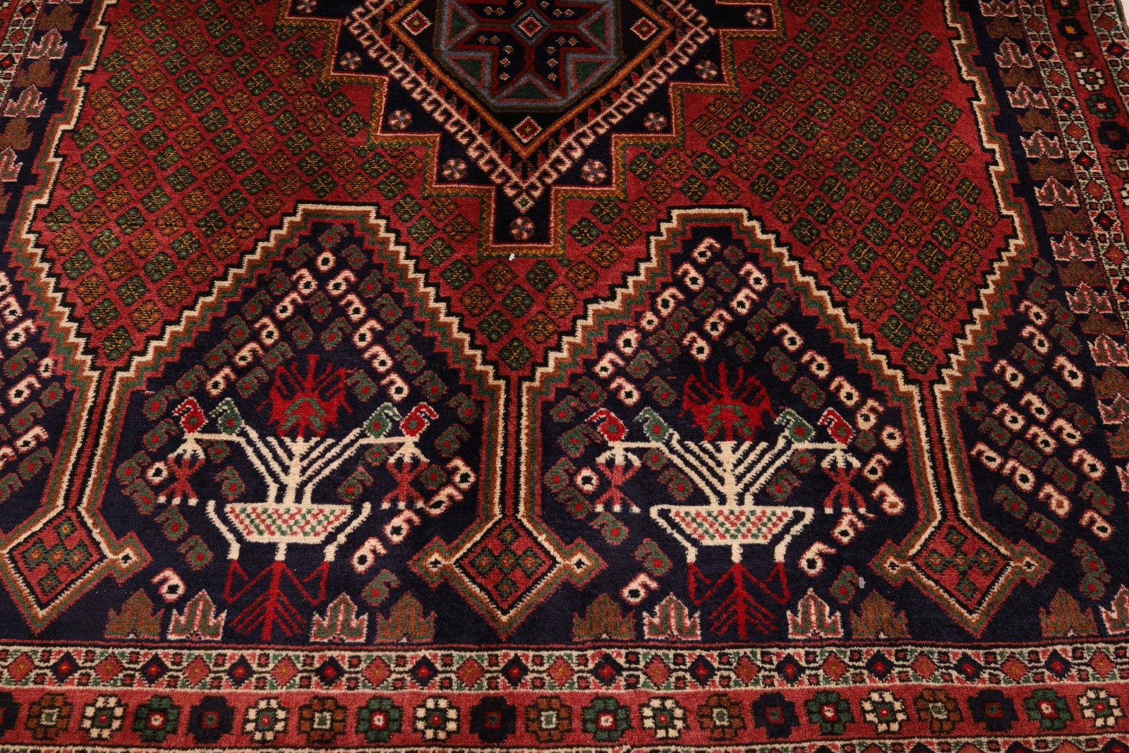 Handgeknüpfter Afshar Perserteppich, 202 × 147 cm, Wolle
