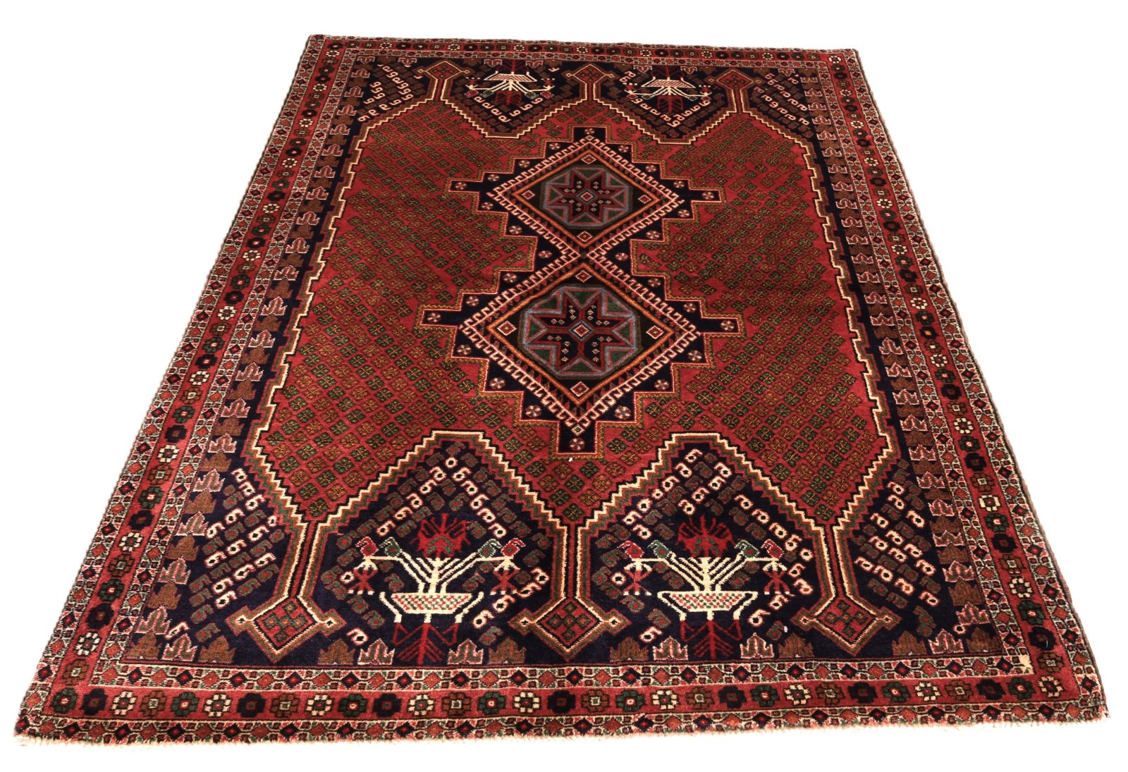 Handgeknüpfter Afshar Perserteppich, 202 × 147 cm, Wolle
