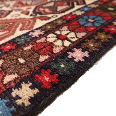 perserteppich-339-x-90-cm-wolle-handgeknuepft-laeufer-7 Handgeknüpfter Afshar Perserteppich 339 × 90 cm